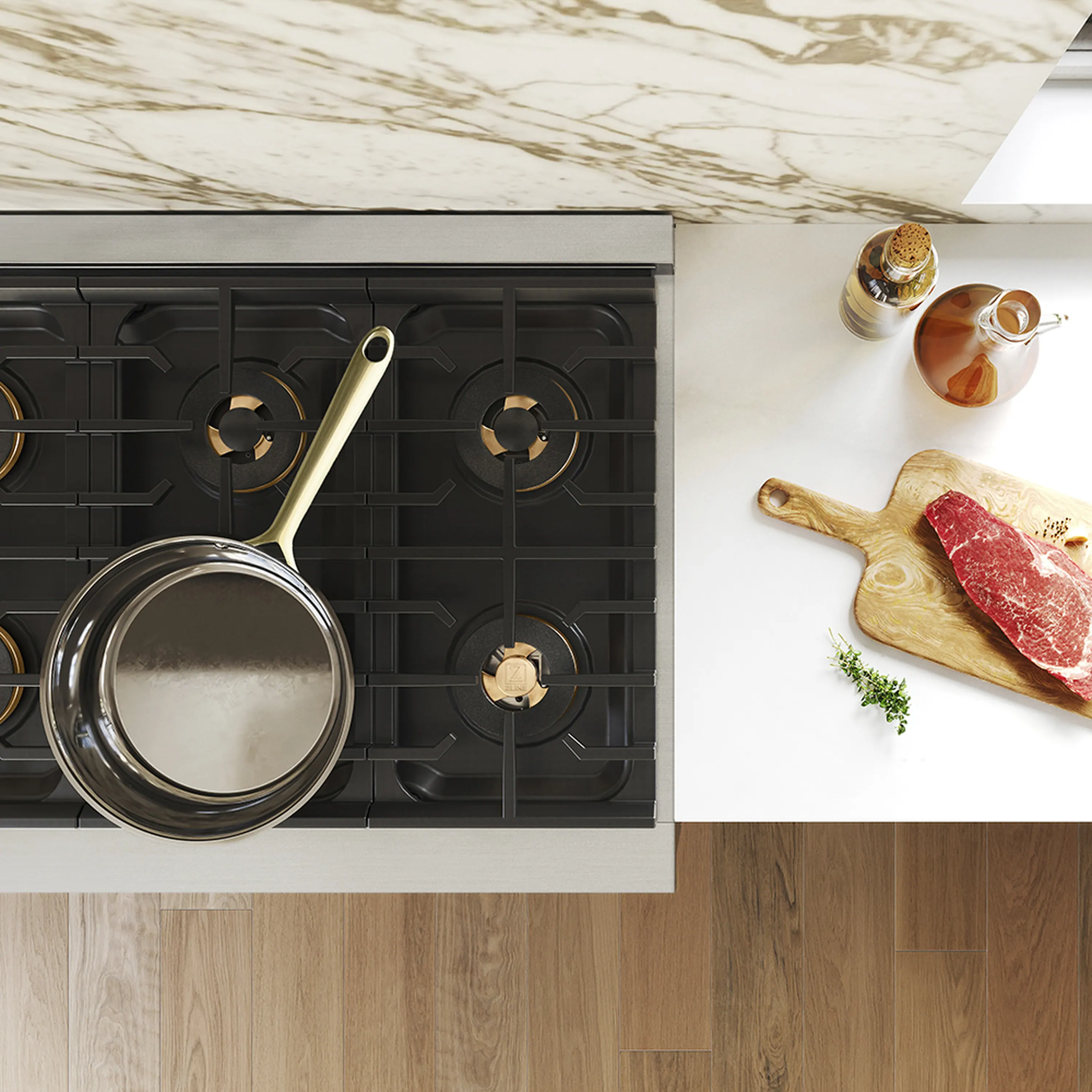 ZLINE 48-Inch 6.7 cu. ft. Paramount Gas Range with 8 Burner DuoPro™ Cooktop and Dual Ovens in Stainless Steel (PSGR48) - Image 3