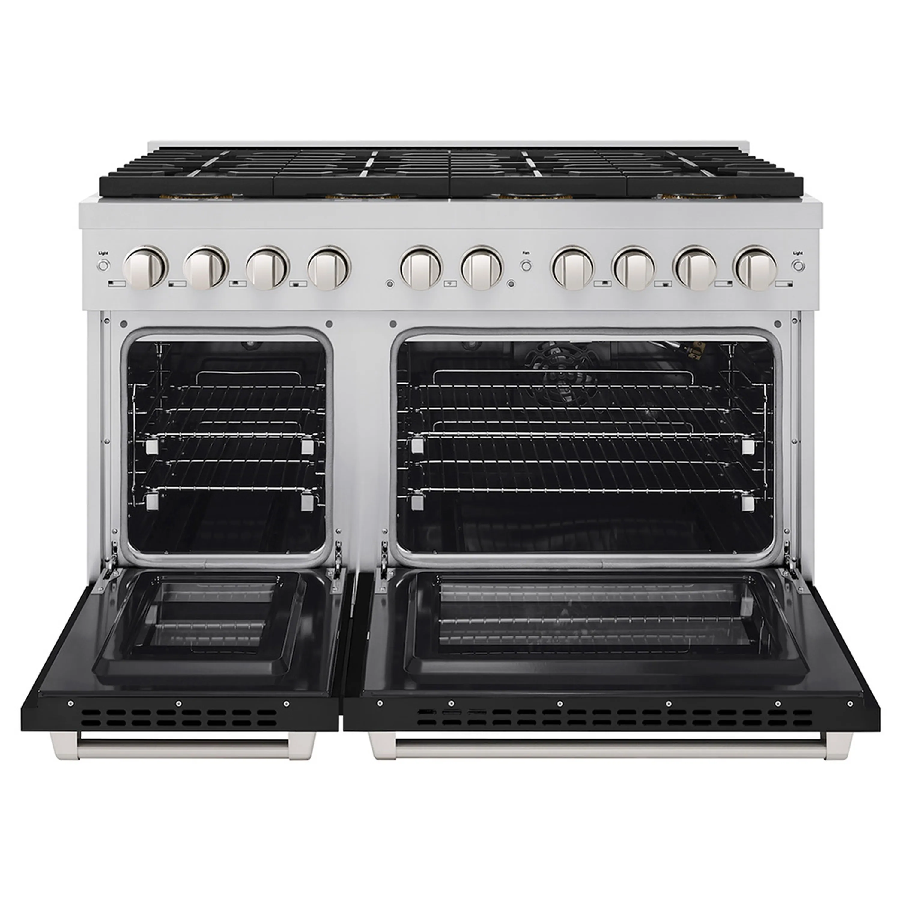 ZLINE 48-Inch 6.7 cu. ft. Paramount Gas Range with 8 Burner DuoPro™ Cooktop and Dual Ovens with Black Matte Doors (PSGR-BLM-48) - Image 3