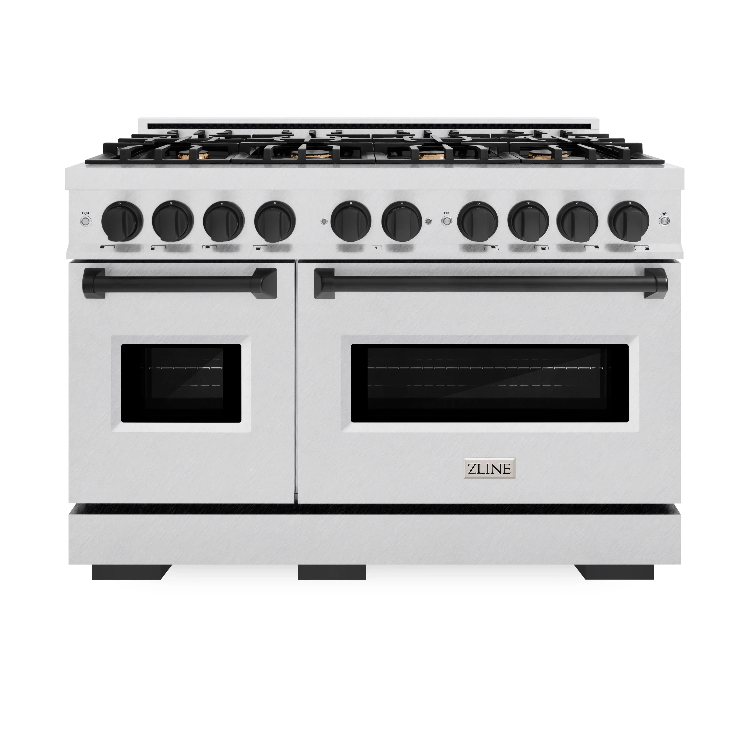 ZLINE Autograph Edition 48-Inch Classic Series Dual Fuel Range in Satin Stainless Steel with Matte Black (CDRSZ-48-MB) - Image 2