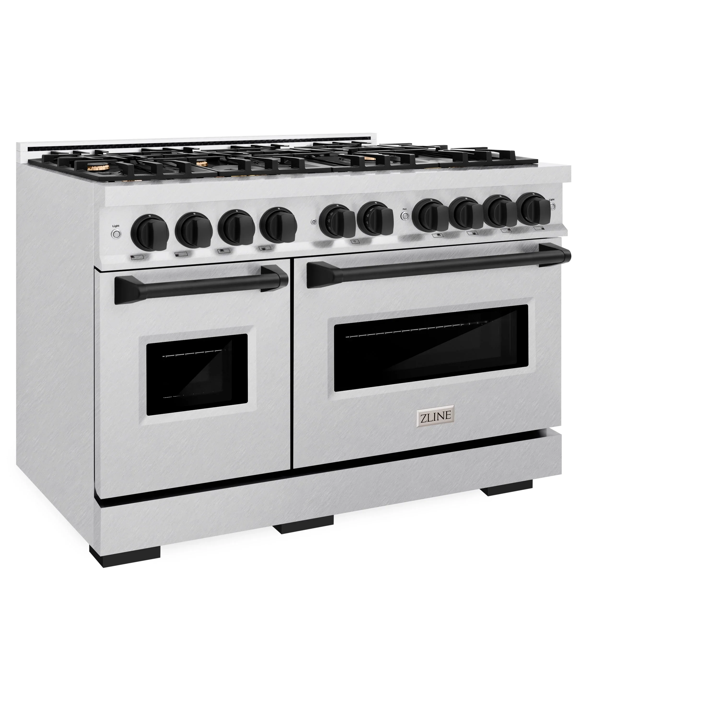 ZLINE Autograph Edition 48-Inch Classic Series Dual Fuel Range in Satin Stainless Steel with Matte Black (CDRSZ-48-MB) - Image 3