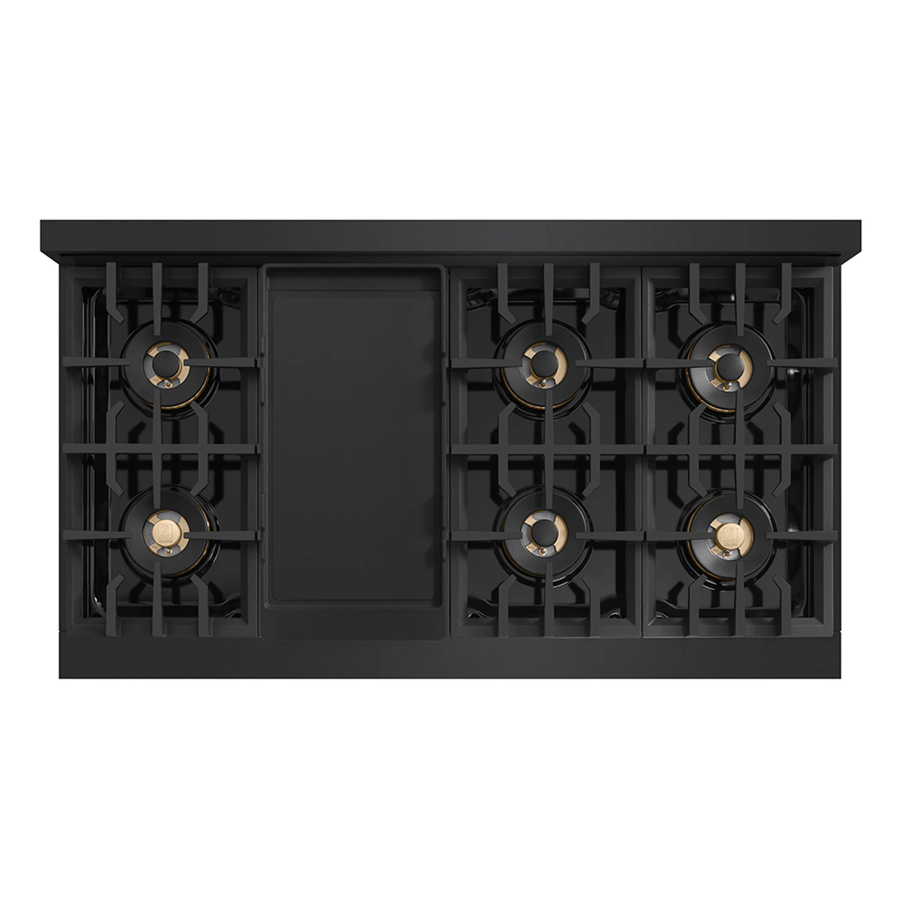 ZLINE 48-Inch Classic Gas Rangetop with 8 Burner DuoPro™ Cooktop in Black Stainless Steel (PCRTB-48) - Image 2