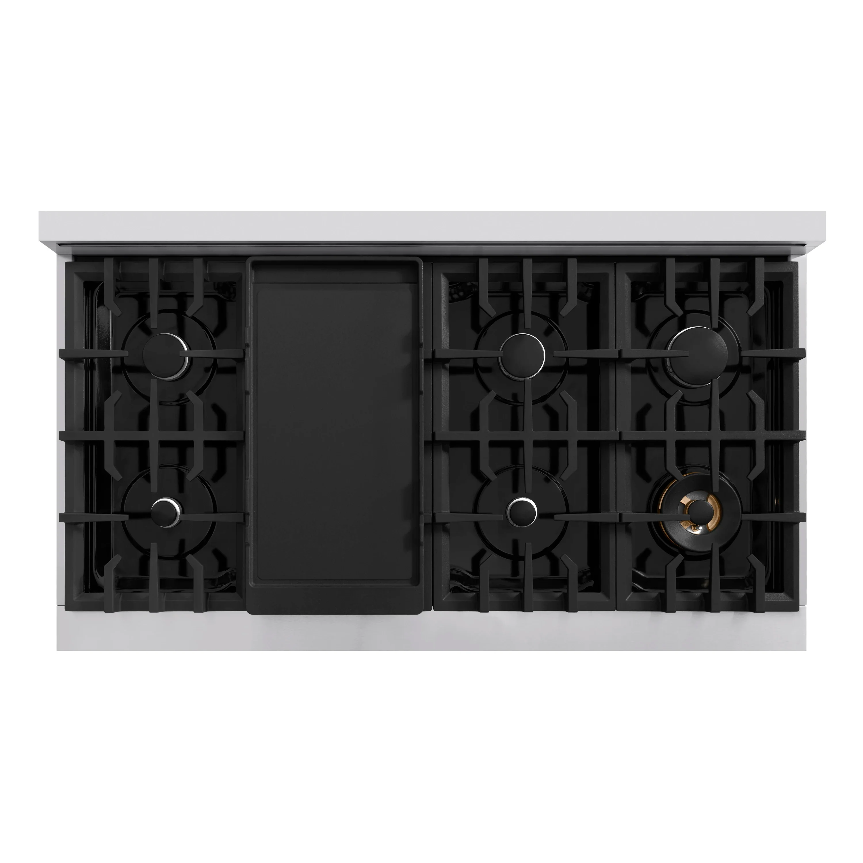 ZLINE 48-Inch Classic Series Dual Fuel Range with 8 Burner Gas Cooktop and 6.7 Cu. Ft. Electric Convection Oven in Stainless Steel with White Matte Doors (CDR-WM-48) - Image 3
