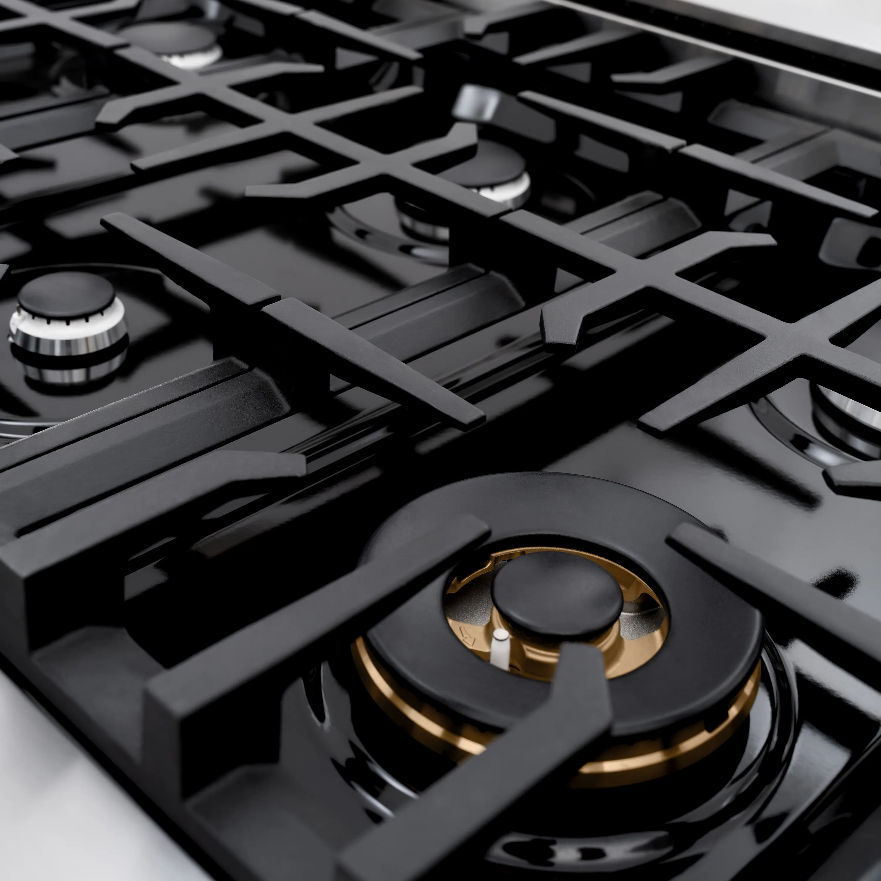 ZLINE 48-Inch Classic Series Gas Range with 8 Gas Burner Cooktop and 6.7 Cu. Ft. Gas Convection Oven  in Stainless Steel with Black Matte Doors (CGR-BLM-48) - Image 7
