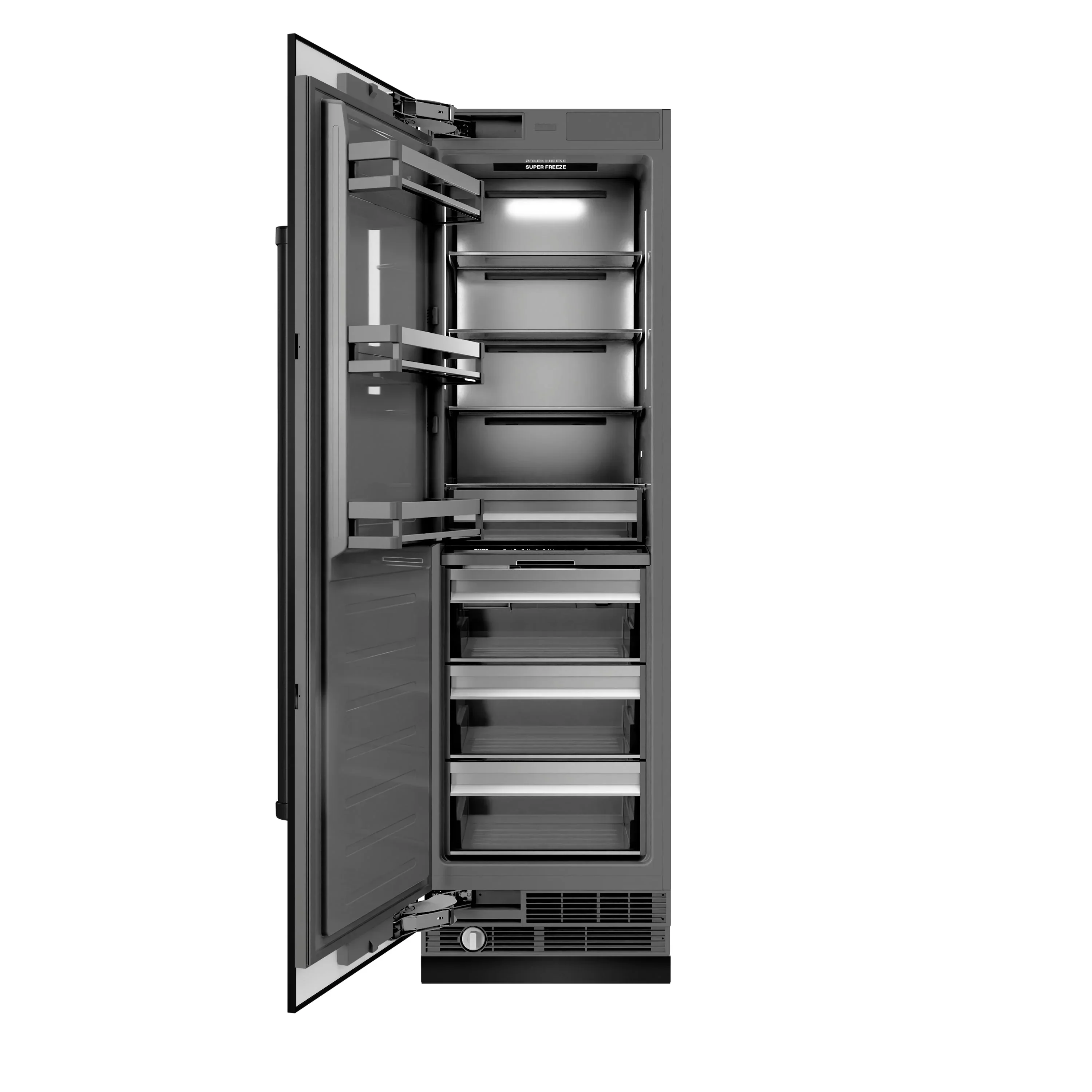 ZLINE 48-Inch Column 12.5 Cu. Ft. Refrigerator and 12.4 Cu. Ft. Freezer in Black Stainless Steel - Image 11
