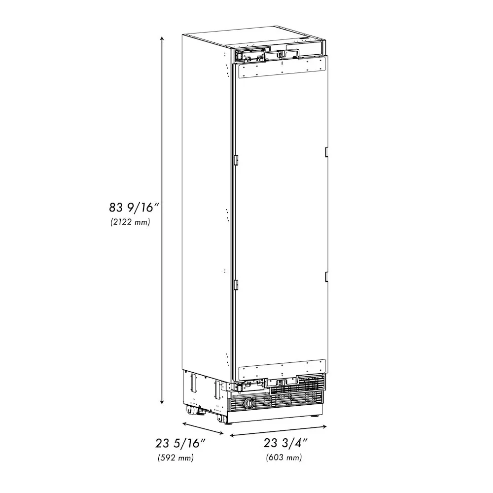 ZLINE 48-Inch Column 12.5 Cu. Ft. Refrigerator and 12.4 Cu. Ft. Freezer in Panel Ready - Image 22