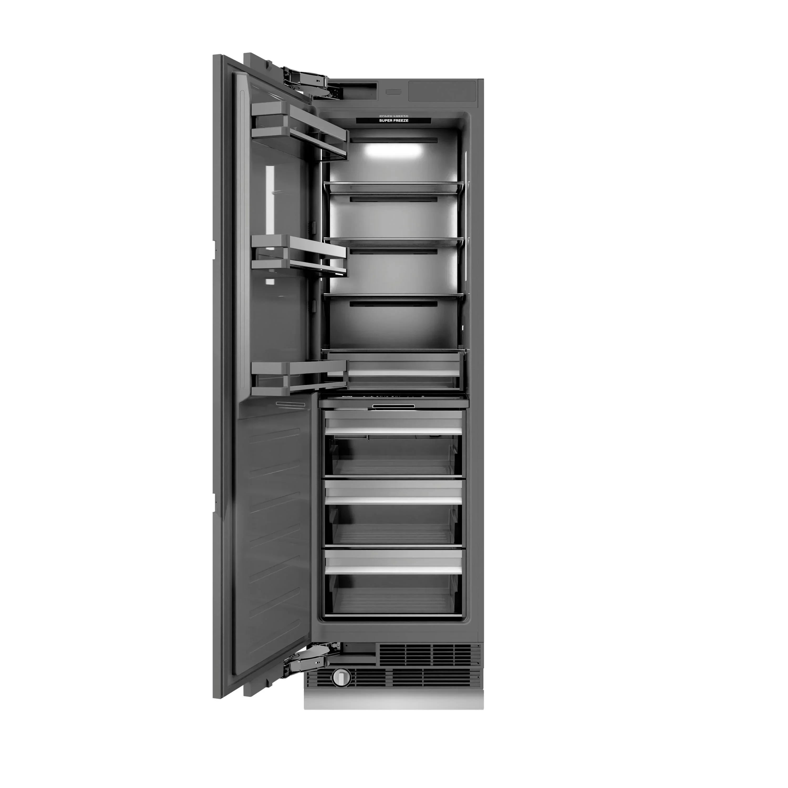 ZLINE 48-Inch Column 12.5 Cu. Ft. Refrigerator and 12.4 Cu. Ft. Freezer in Panel Ready with Matte Black Accents - Image 7