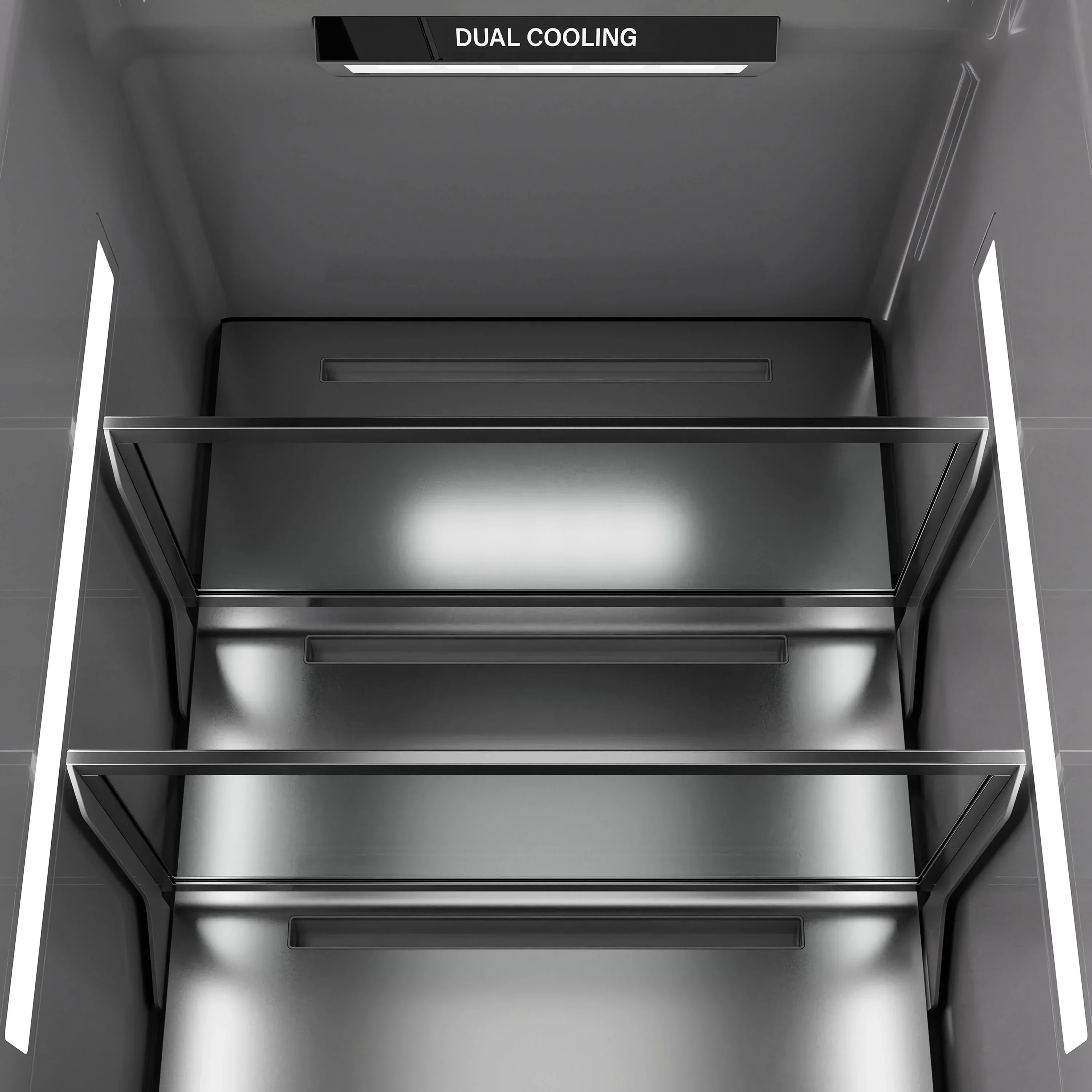 ZLINE 48-Inch Column 12.5 Cu. Ft. Refrigerator and 12.4 Cu. Ft. Freezer in White Matte with Matte Black Accents - Image 8
