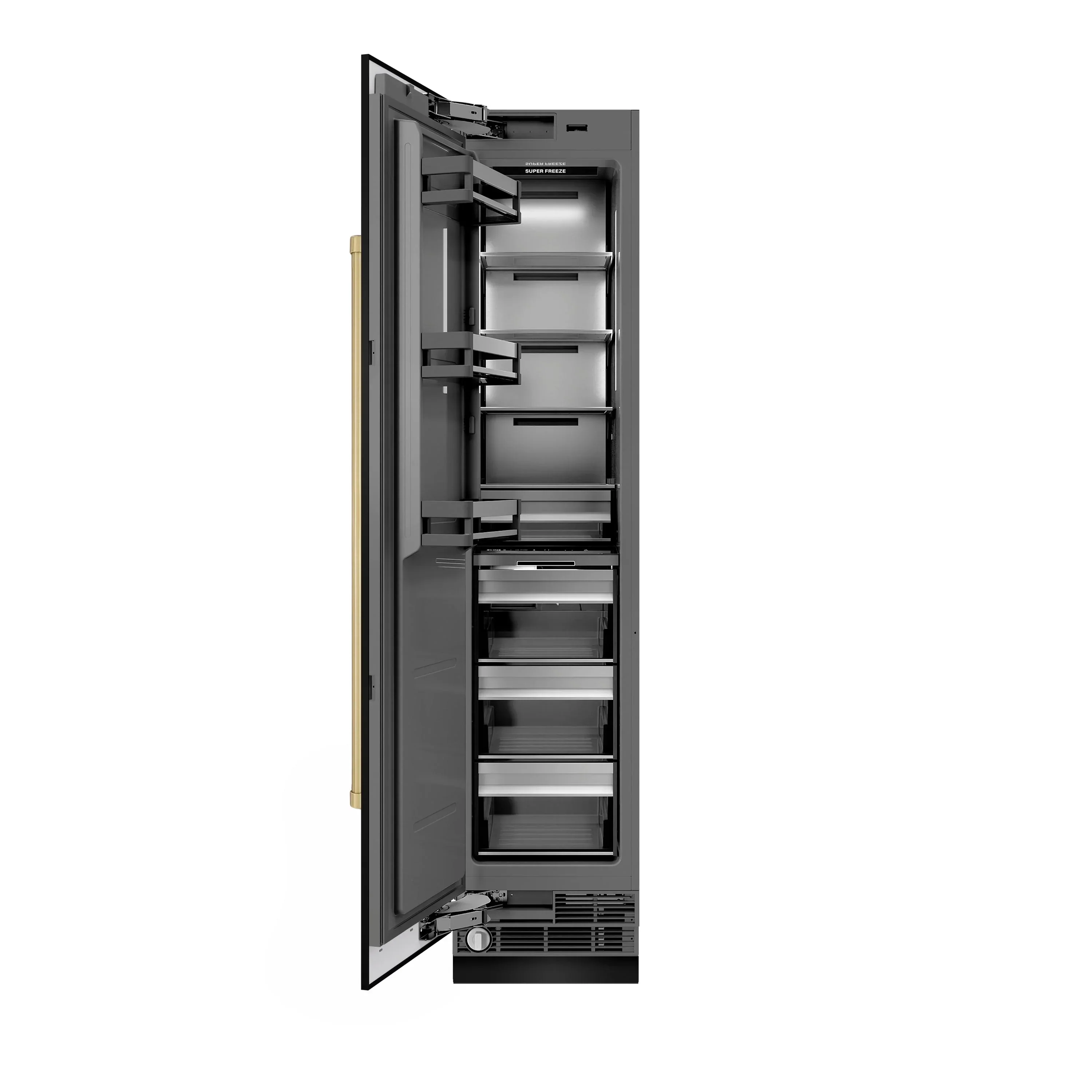 ZLINE 48-Inch Column 16.7 Cu. Ft. Refrigerator and 8.6 Cu. Ft. Freezer in Black Stainless Steel with Champagne Bronze Accent - Image 15