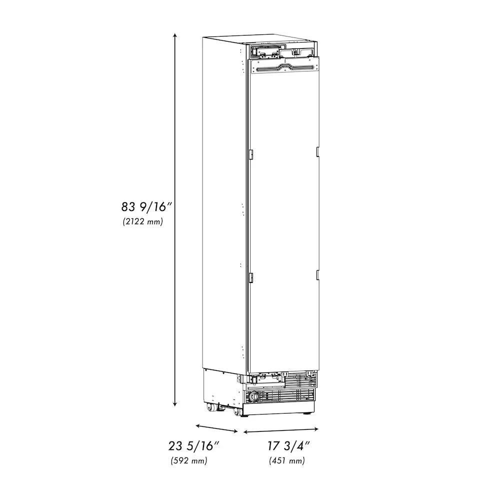 ZLINE 48-Inch Column 16.7 Cu. Ft. Refrigerator and 8.6 Cu. Ft. Freezer in Panel Ready - Image 23
