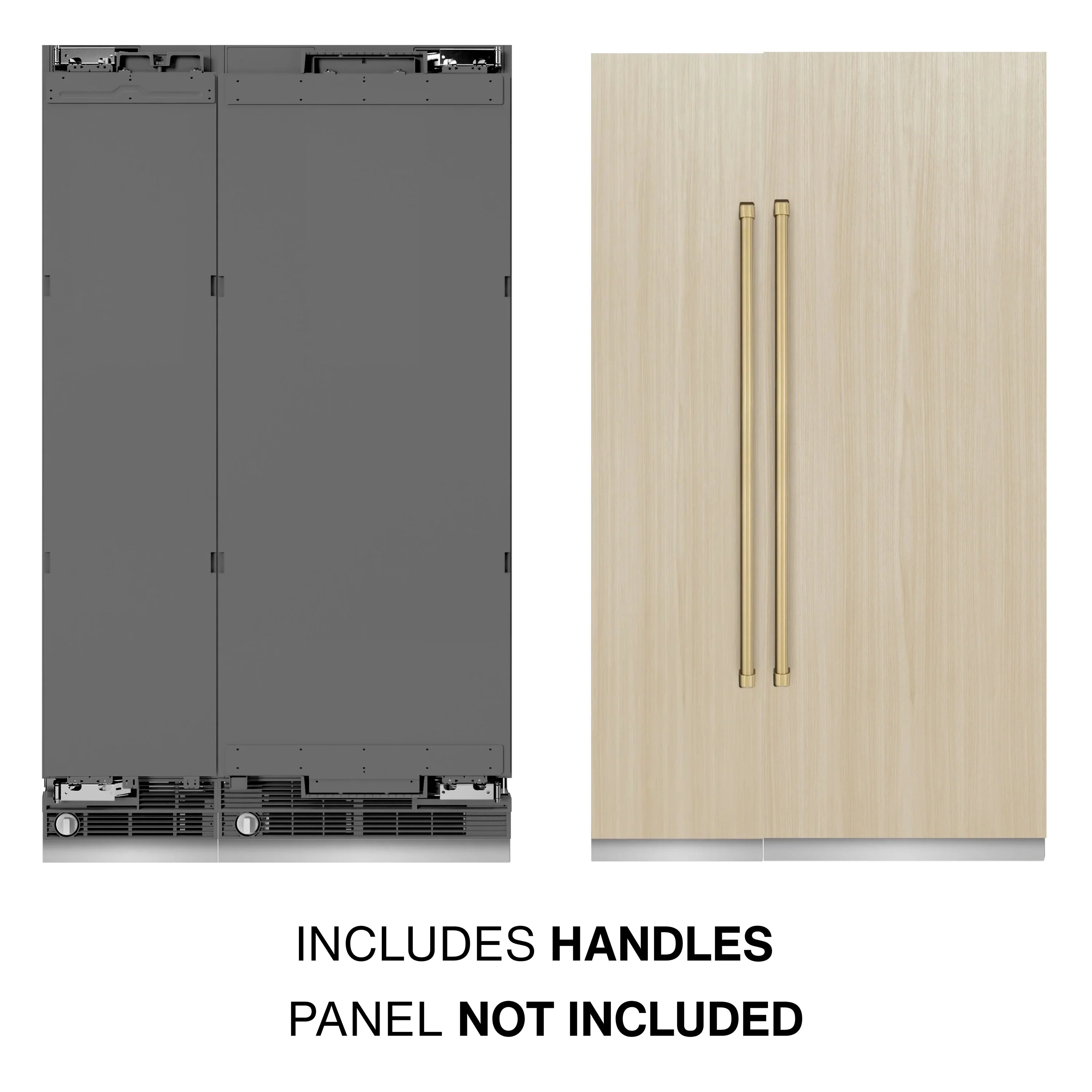 ZLINE 48-Inch Column 16.7 Cu. Ft. Refrigerator and 8.6 Cu. Ft. Freezer in Panel Ready with Champagne Bronze Accent - Image 2