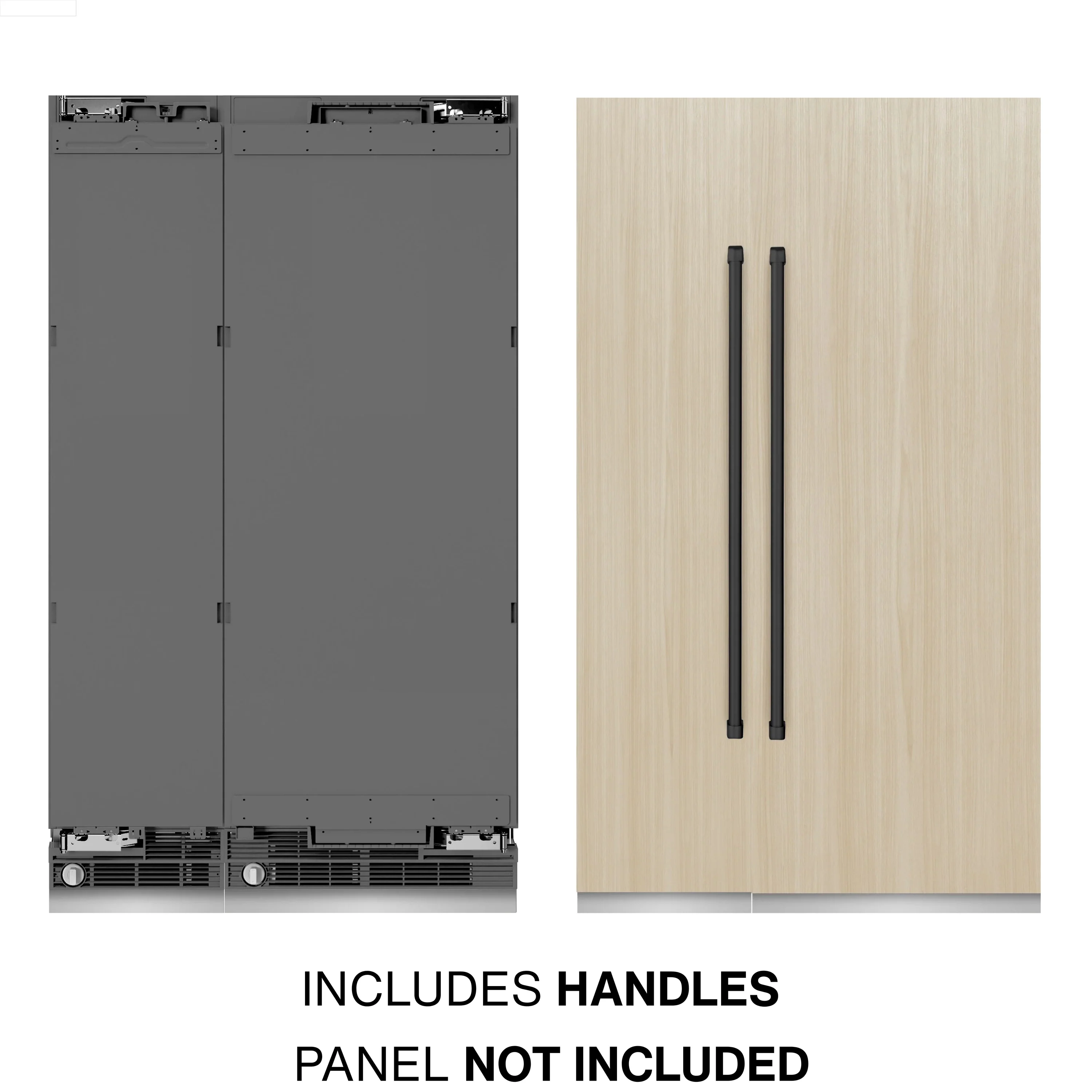 ZLINE 48-Inch Column 16.7 Cu. Ft. Refrigerator and 8.6 Cu. Ft. Freezer in Panel Ready with Matte Black Accent - Image 2