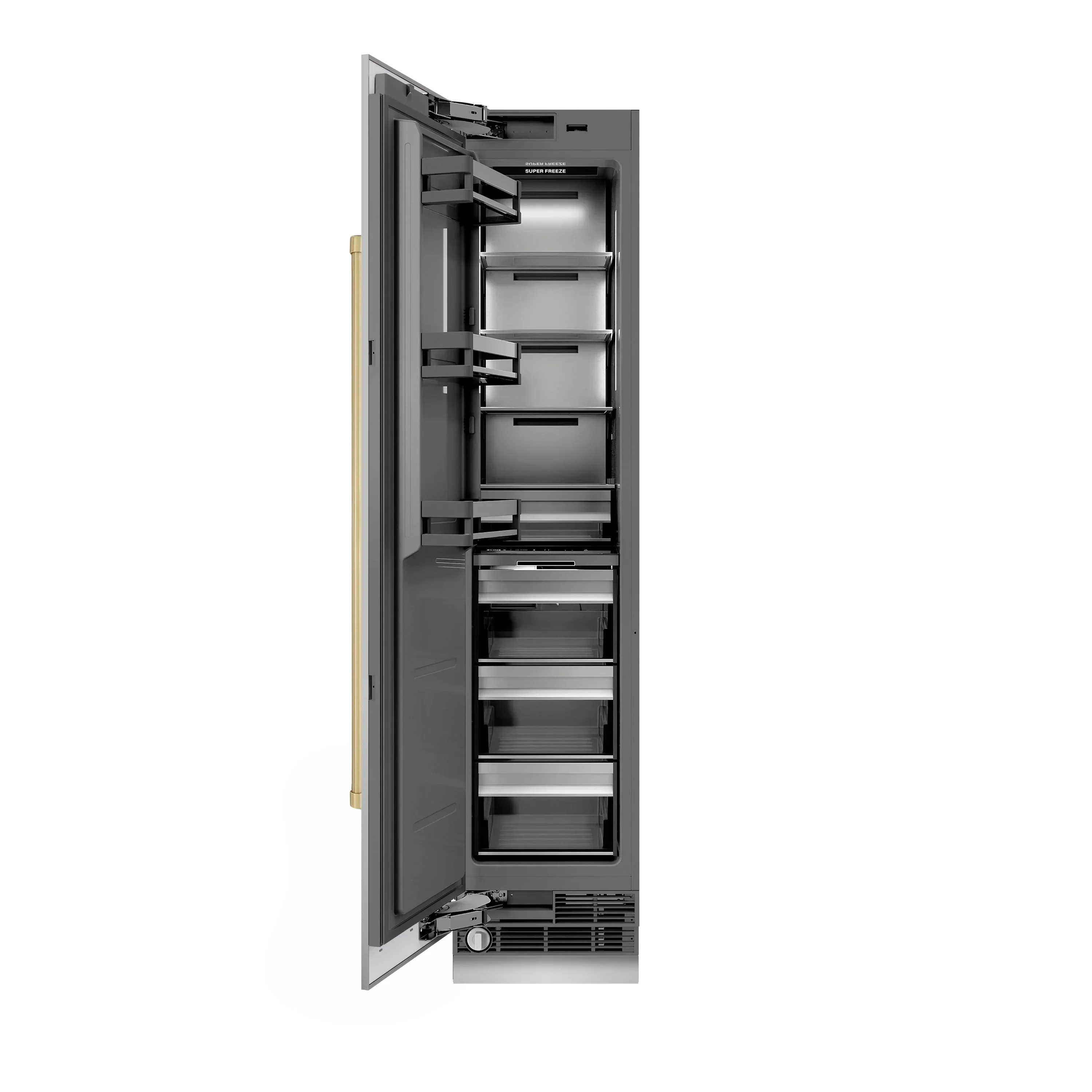 ZLINE 48-Inch Column 16.7 Cu. Ft. Refrigerator and 8.6 Cu. Ft. Freezer in Stainless Steel with Champagne Bronze Accent - Image 14