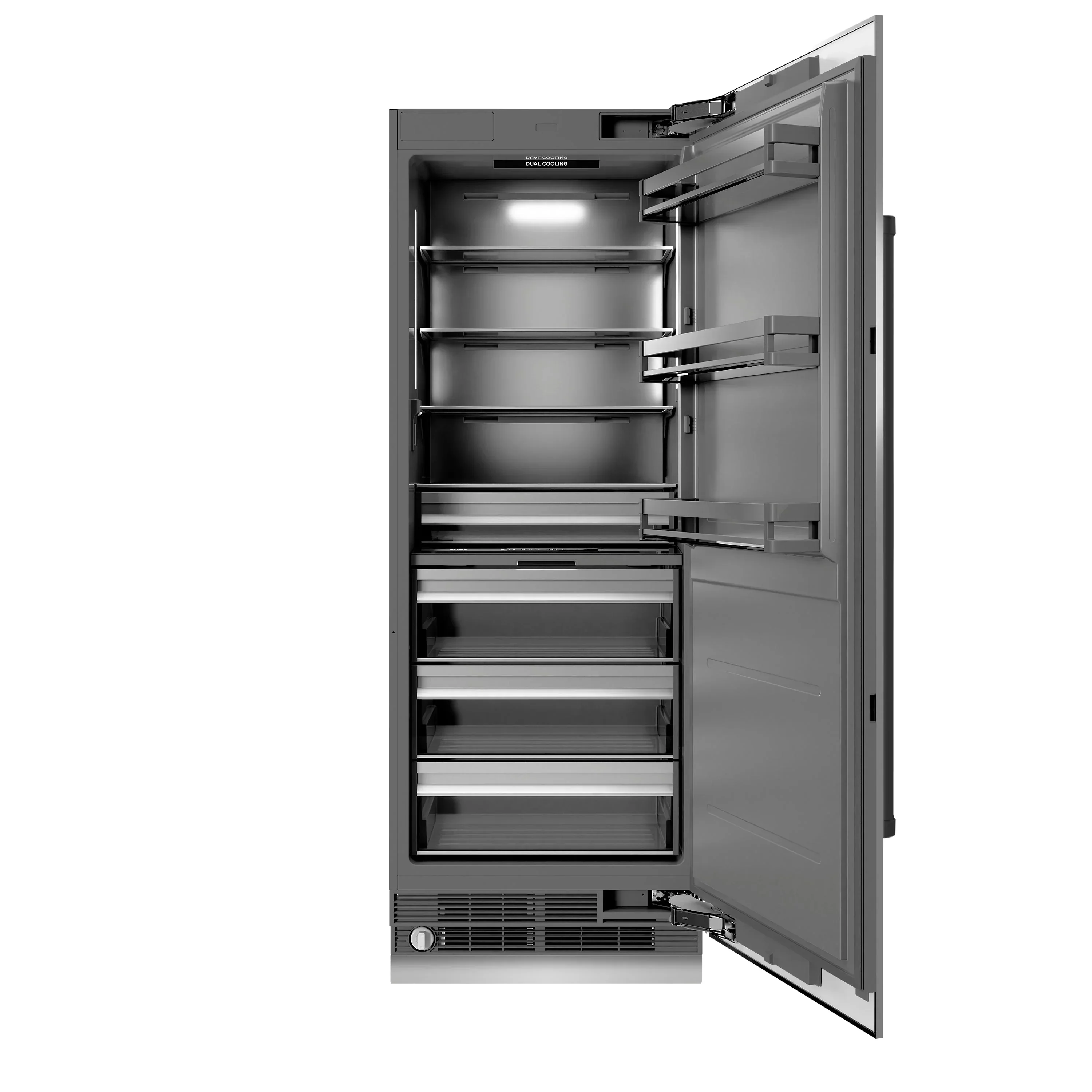 ZLINE 48-Inch Column 16.7 Cu. Ft. Refrigerator and 8.6 Cu. Ft. Freezer in Stainless Steel with Matte Black Accent - Image 4