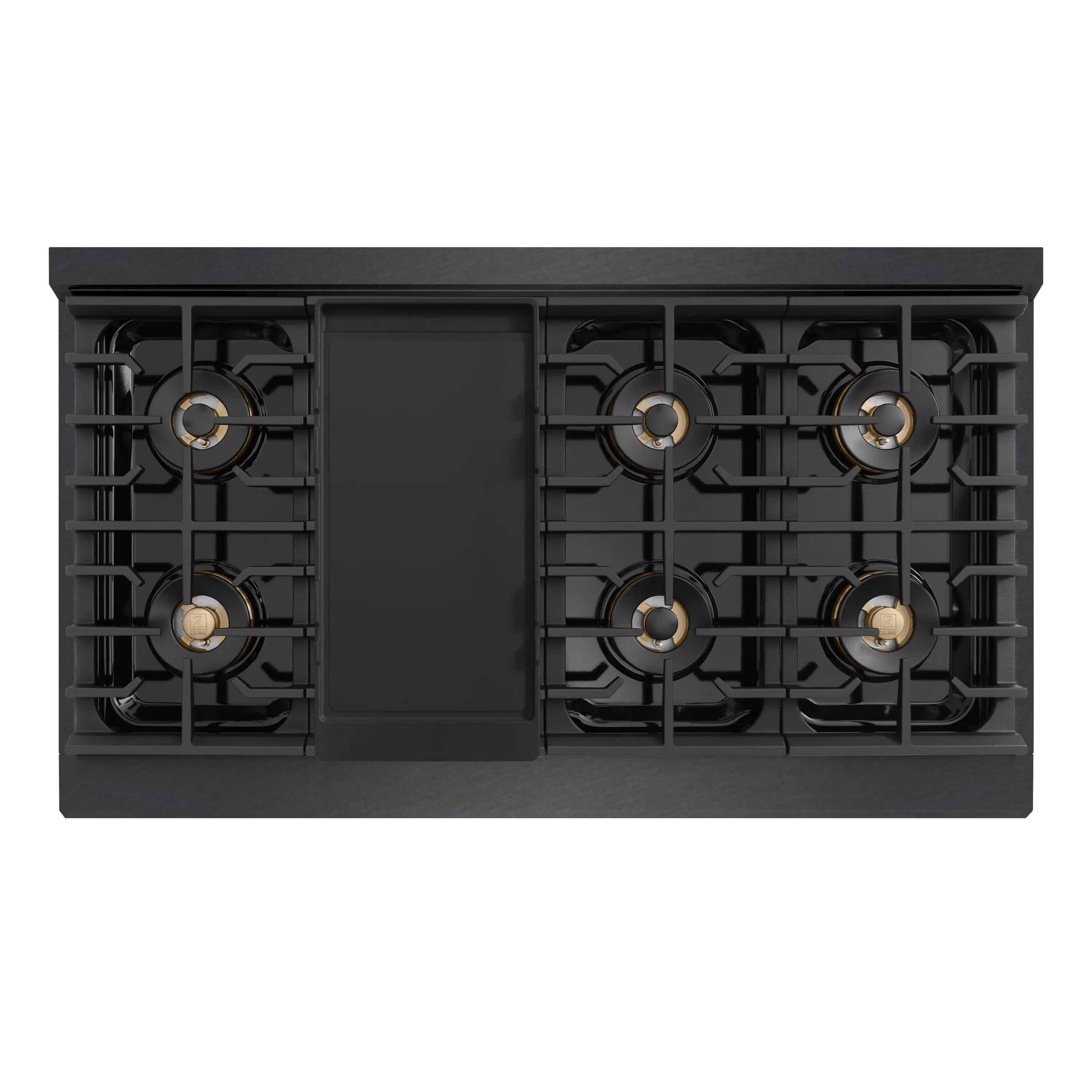 ZLINE 48-Inch Paramount Gas Rangetop with 8 Burner DuoPro™ Cooktop in Black Satin Stainless Steel (PSRTBS-48) - Image 3