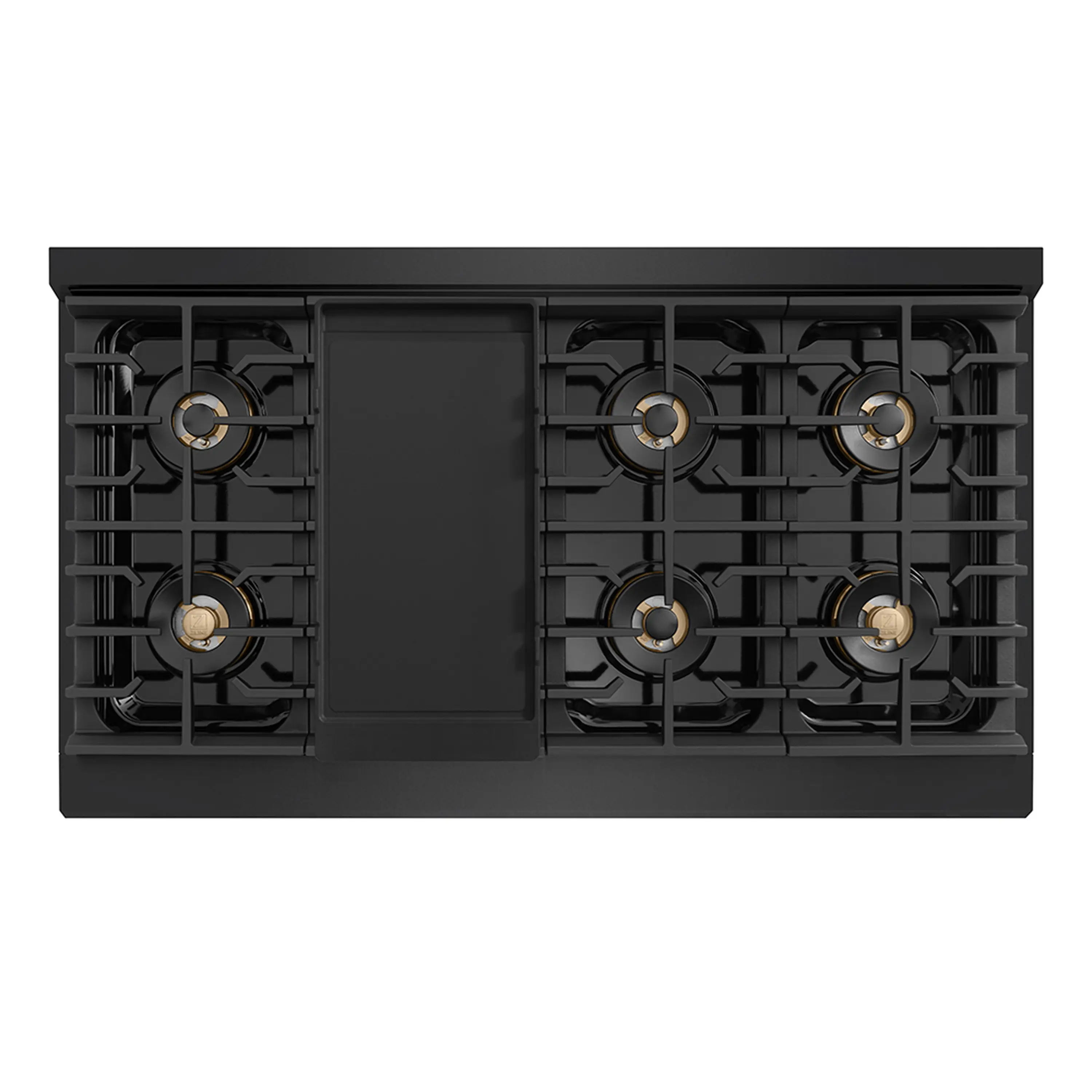 ZLINE 48-Inch Paramount Gas Rangetop with 8 Burner DuoPro™ Cooktop in Black Stainless Steel (PSRTB-48) - Image 3