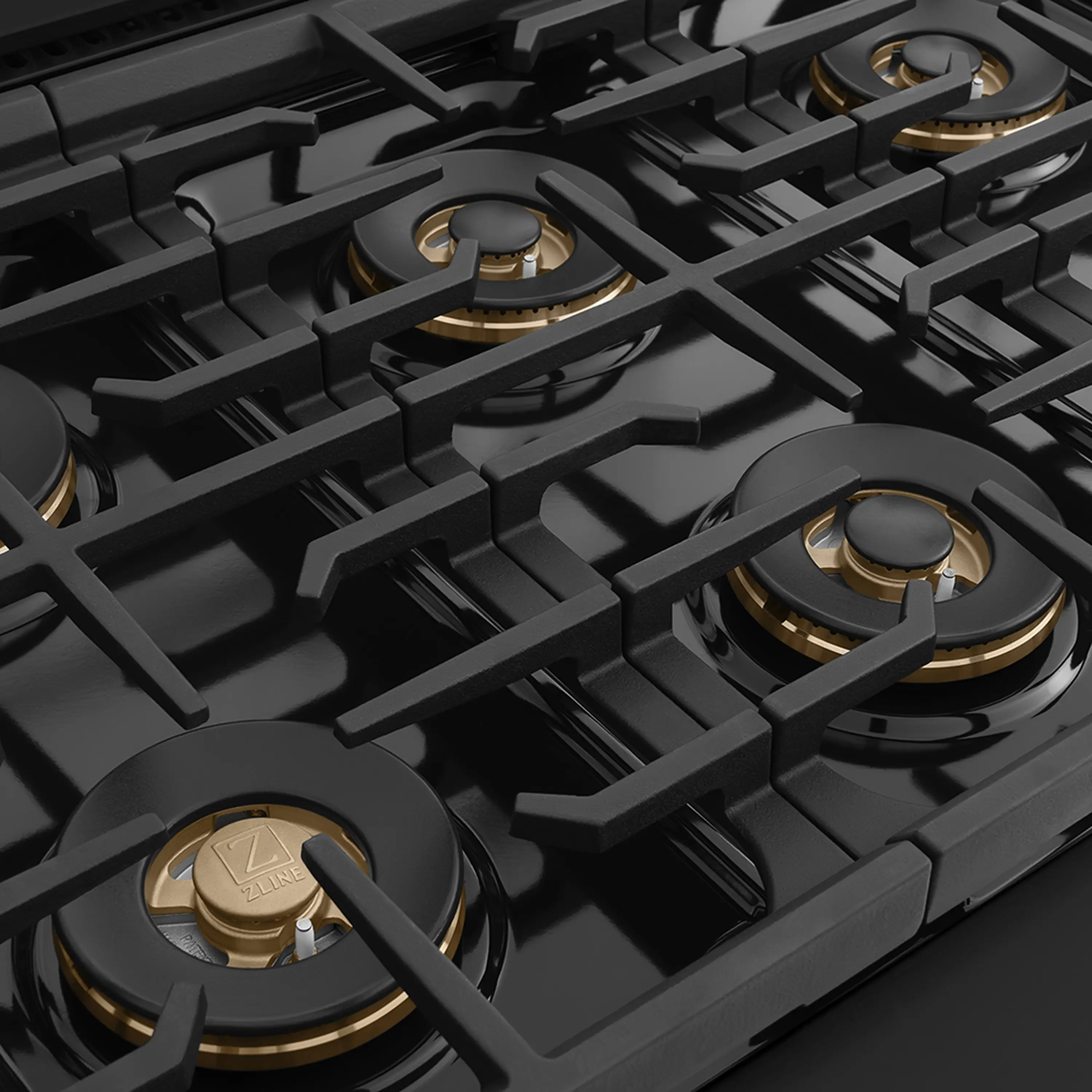 ZLINE 48-Inch Paramount Gas Rangetop with 8 Burner DuoPro™ Cooktop in Black Stainless Steel (PSRTB-48) - Image 5