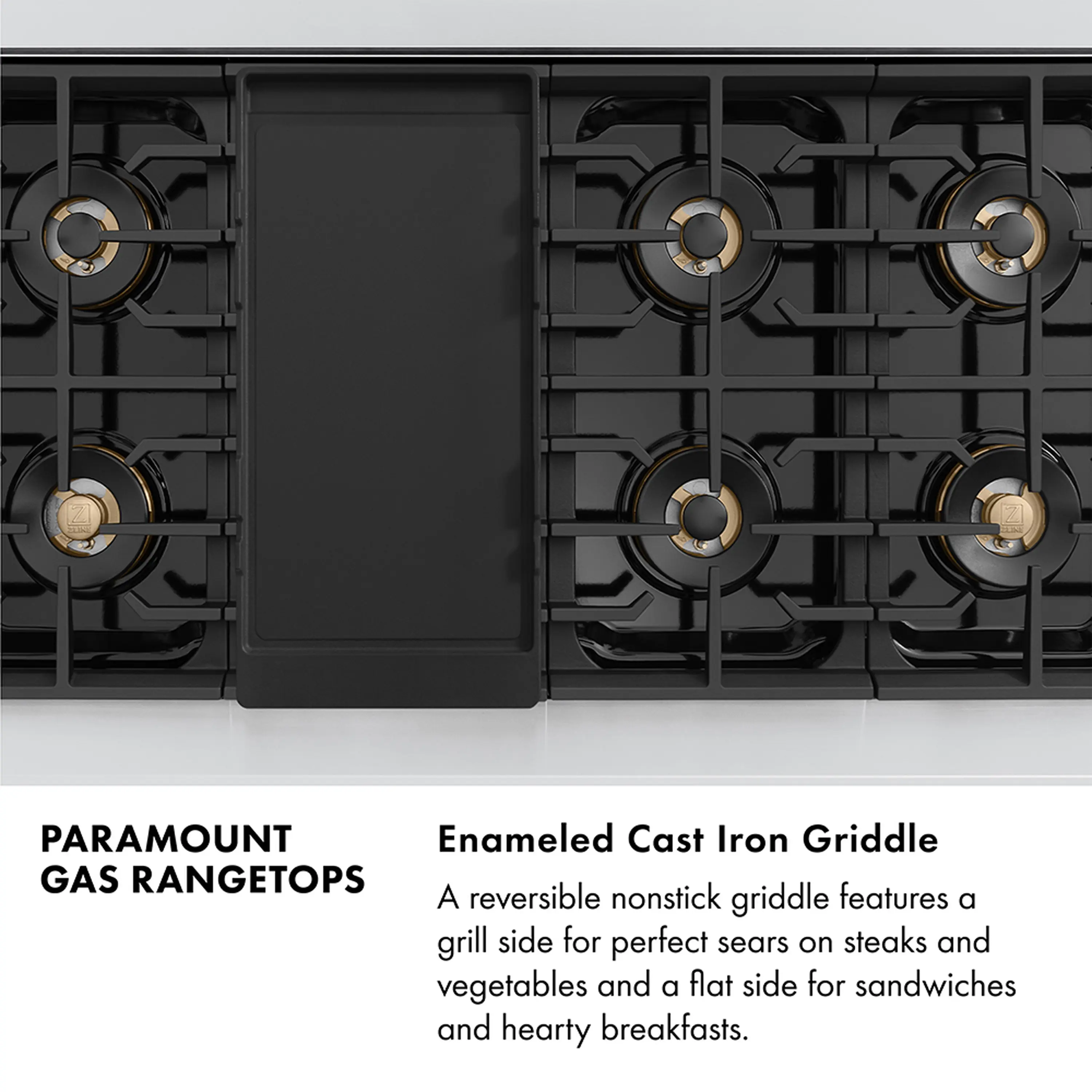 ZLINE 48-Inch Paramount Gas Rangetop with 8 Burner DuoPro™ Cooktop in Satin Stainless Steel (PSRTS-48) - Image 11