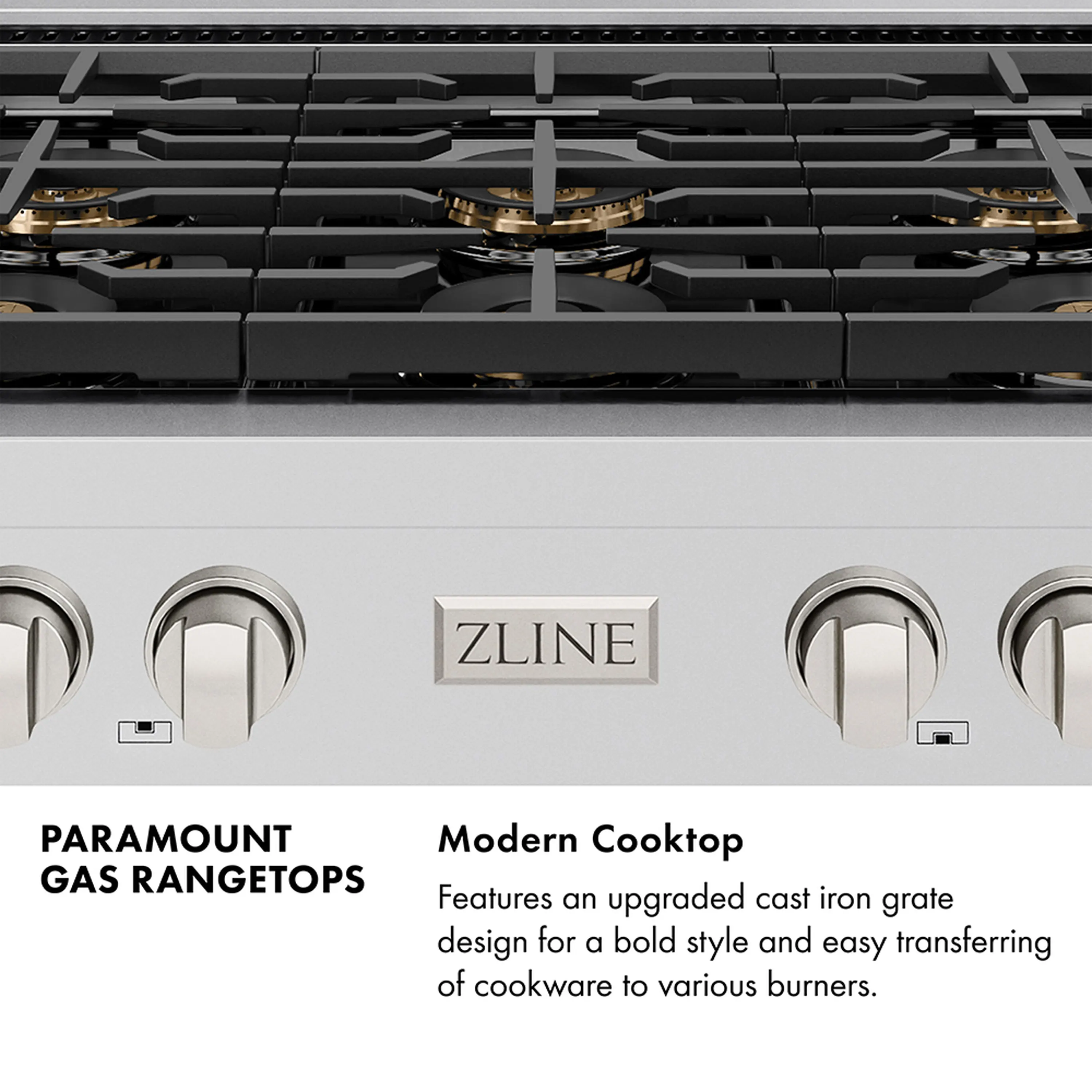 ZLINE 48-Inch Paramount Gas Rangetop with 8 Burner DuoPro™ Cooktop in Stainless Steel (PSRT48) - Image 12