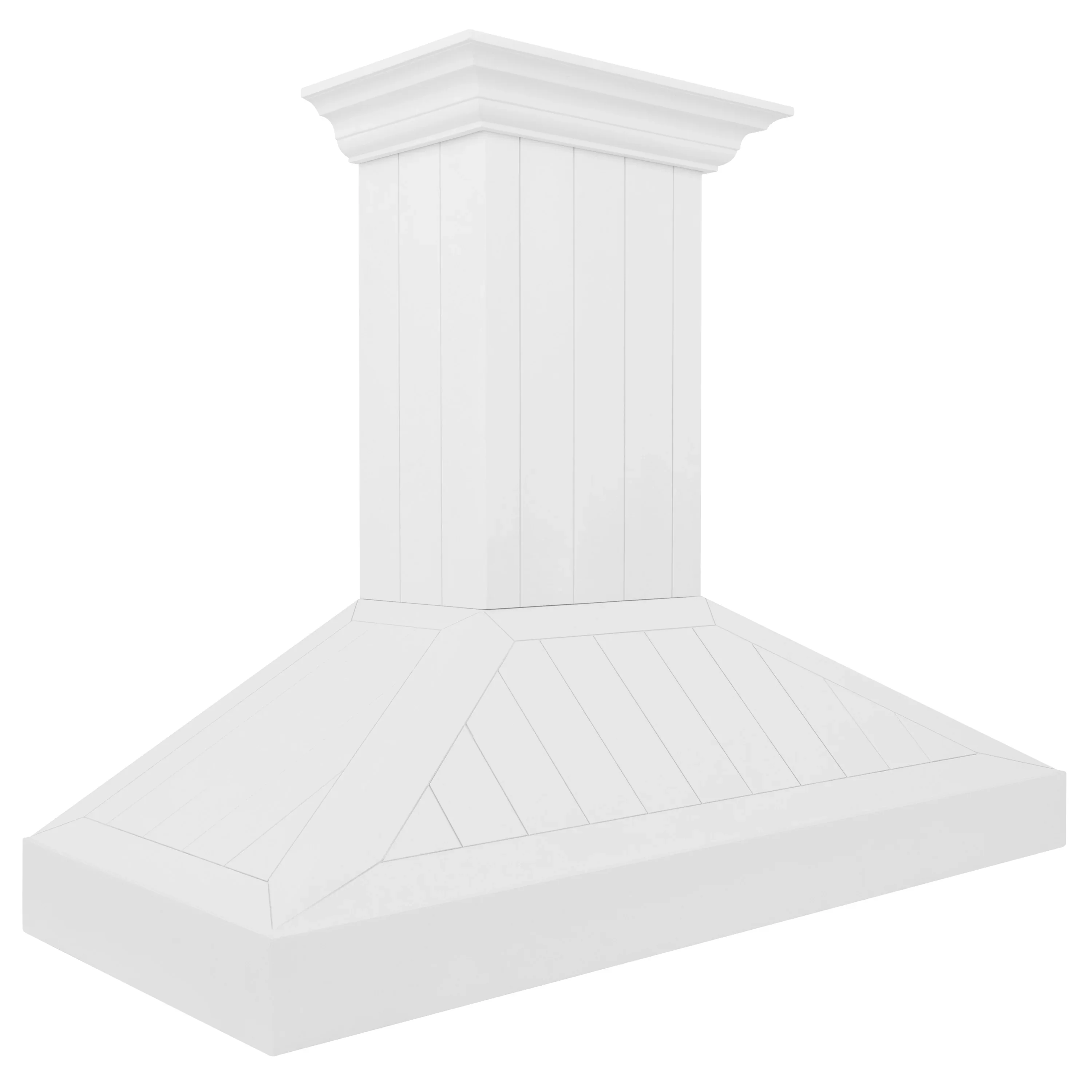 ZLINE 48-Inch Wooden Wall Mount Range Hood with 400 CFM Motor in Shiplap Bright White Finish (KPWW-48) - Image 7