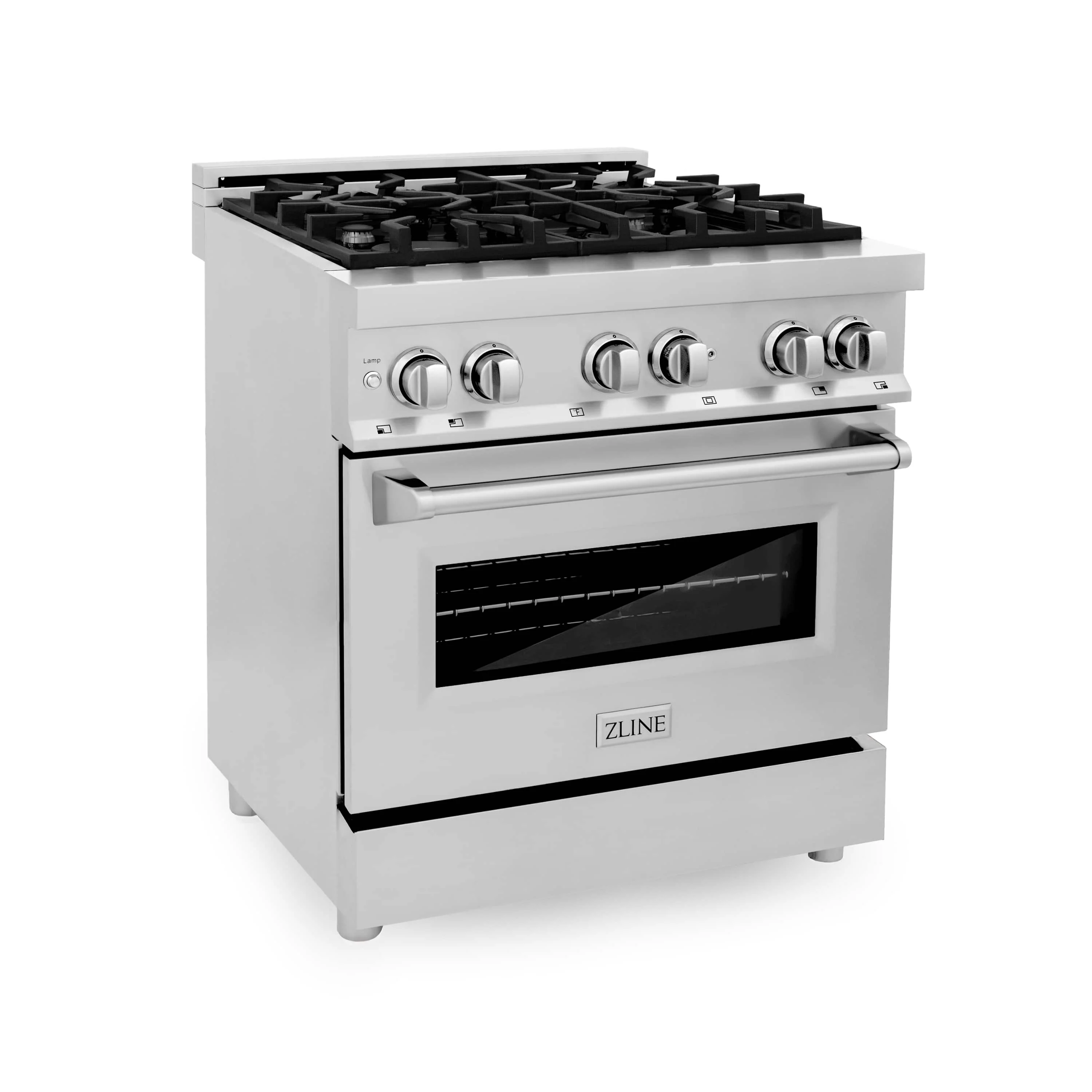 ZLINE 5-Piece Appliance Package - 30-Inch Legacy Dual Fuel Range, Wall Mount Range Hood, 36-Inch French Door Refrigerator, Dishwasher, and 30-Inch Microwave Drawer in Stainless Steel - Image 9