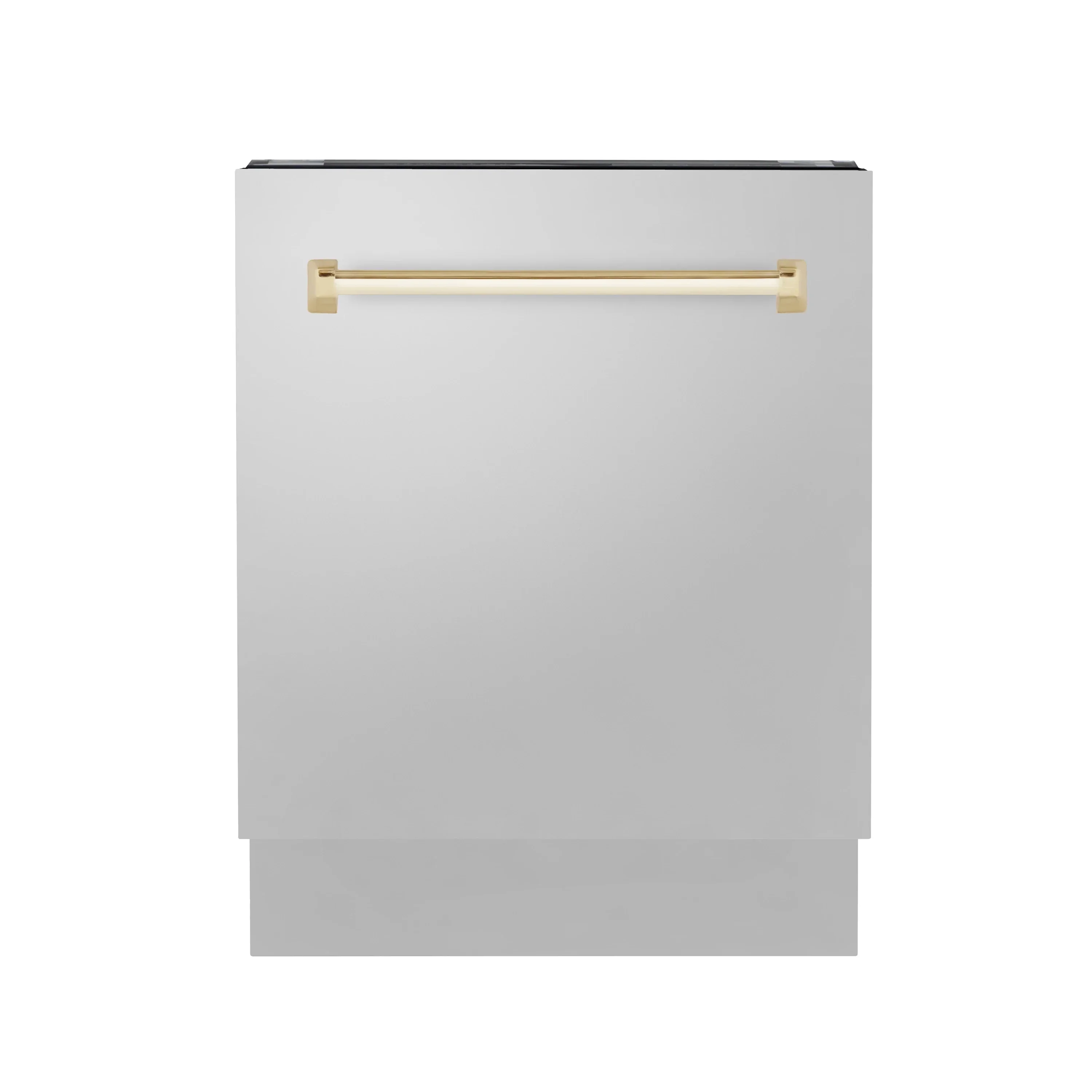 ZLINE 5-Piece Appliance Package - 30-Inch Legacy Autograph Dual Fuel Range, Wall Mount Range Hood, 36-Inch French Door Refrigerator, Dishwasher, and 30-Inch Microwave Drawer in Stainless Steel with Gold Accents - Image 43