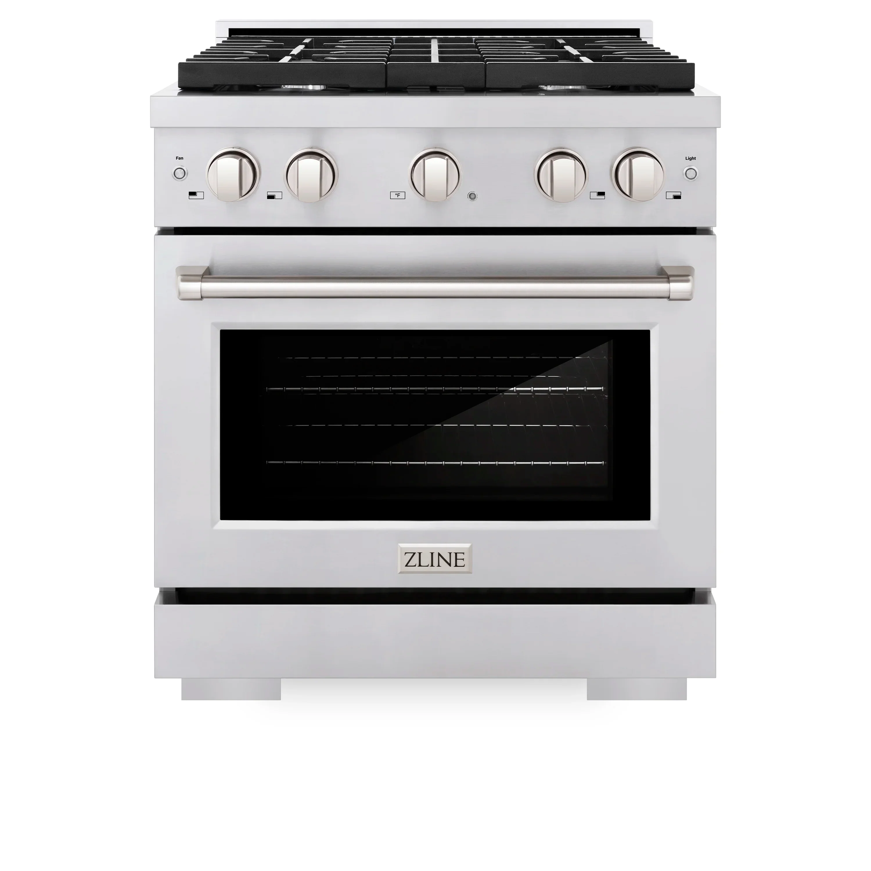 ZLINE 5-Piece Appliance Package - 30-Inch Paramount Dual Fuel Range, Wall Mount Range Hood, 36-Inch French Door Refrigerator, Dishwasher, and 30-Inch Microwave Drawer in Stainless Steel - Image 2