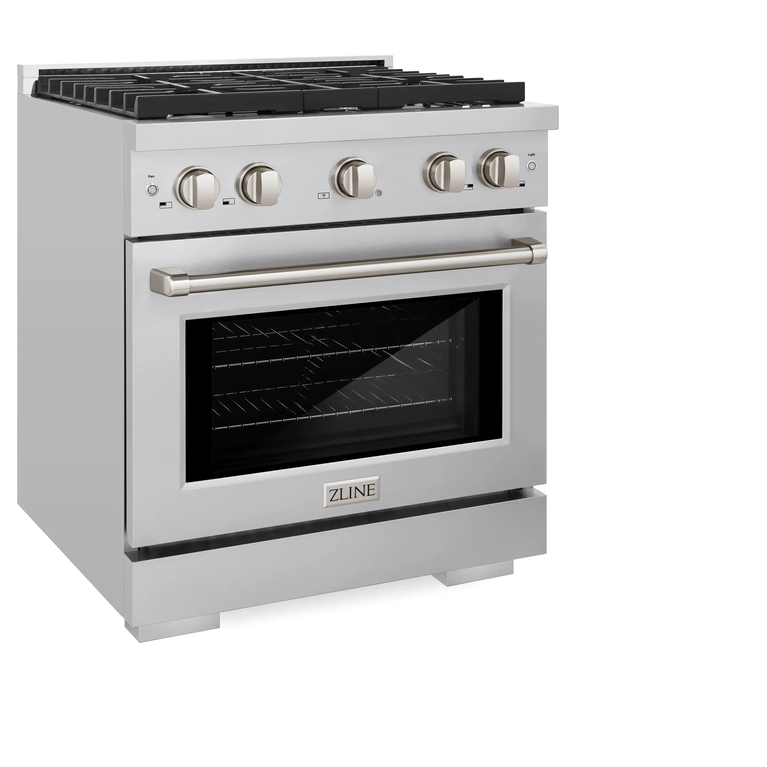 ZLINE 5-Piece Appliance Package - 30-Inch Paramount Dual Fuel Range, Wall Mount Range Hood, 36-Inch French Door Refrigerator, Dishwasher, and 30-Inch Microwave Drawer in Stainless Steel - Image 5