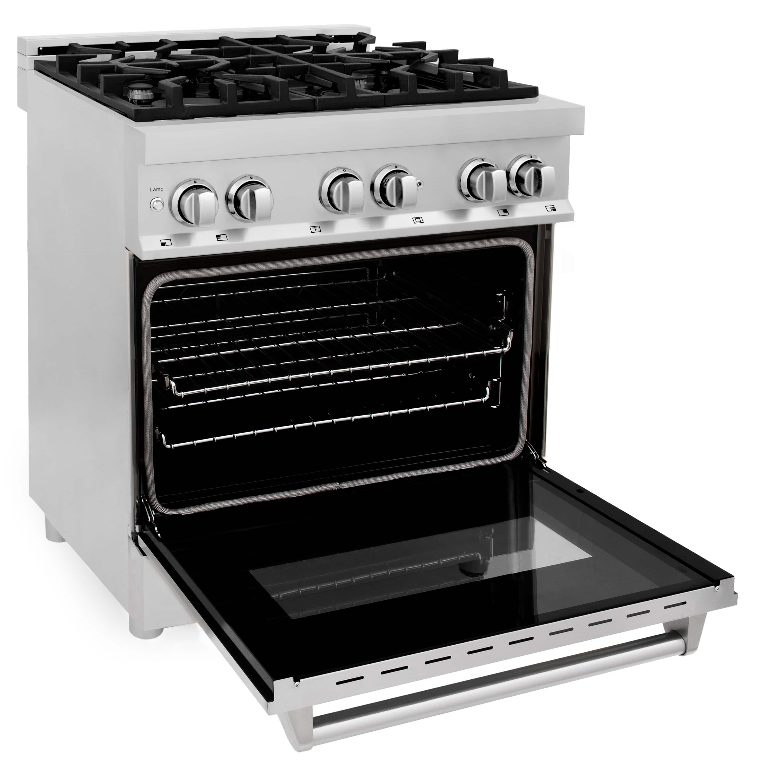 ZLINE 5-Piece Appliance Package - 30-Inch Legacy Dual Fuel Range, Wall Mount Range Hood, 36-Inch French Door Refrigerator with Water Dispenser, Dishwasher, and 30-Inch Microwave Drawer in Stainless Steel - Image 11