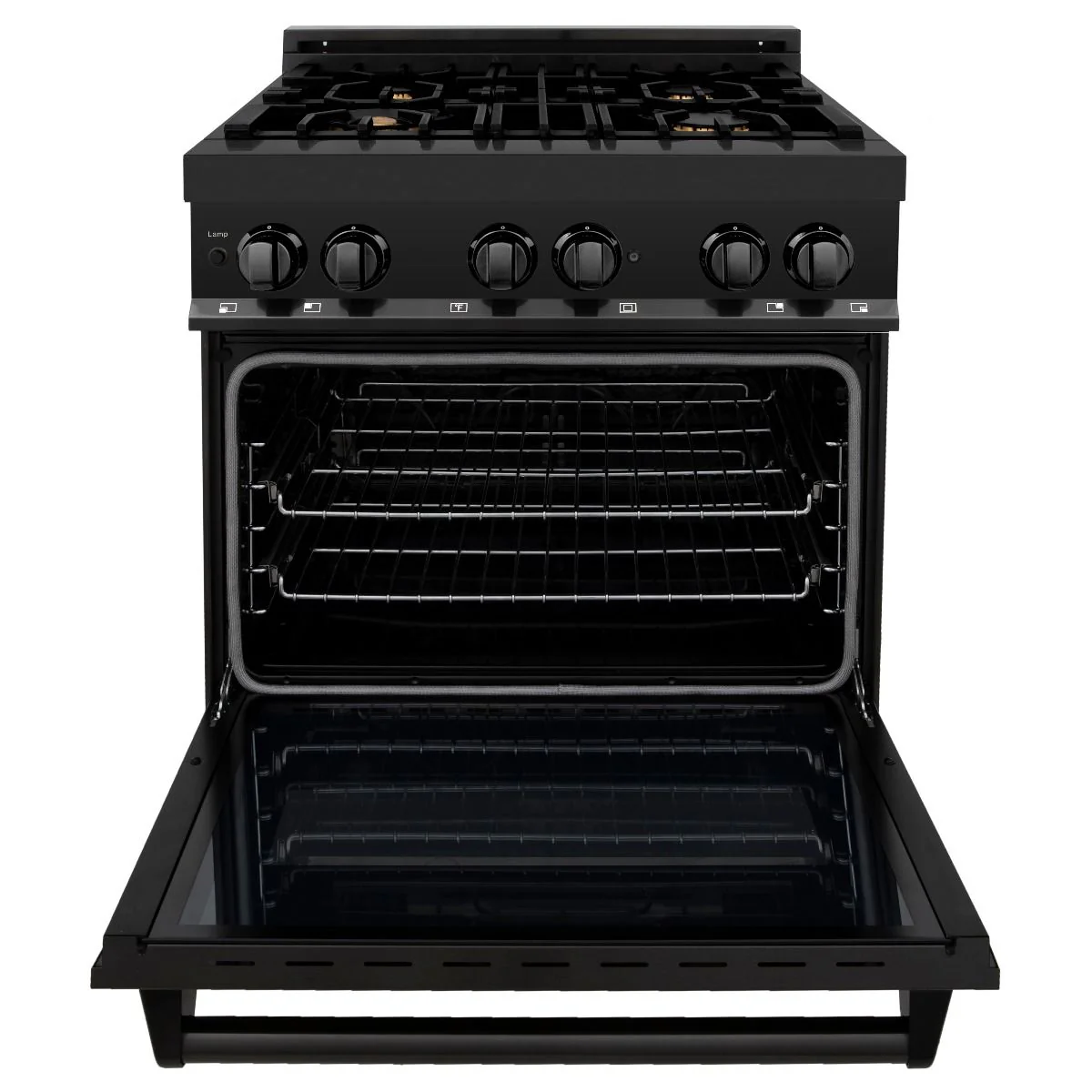 ZLINE 5-Piece Appliance Package - 30-Inch Legacy Dual Fuel Range, Wall Mount Range Hood, 36-Inch French Door Refrigerator with Water Dispenser, Dishwasher, and 30-Inch Microwave Drawer in Black Stainless Steel - Image 7