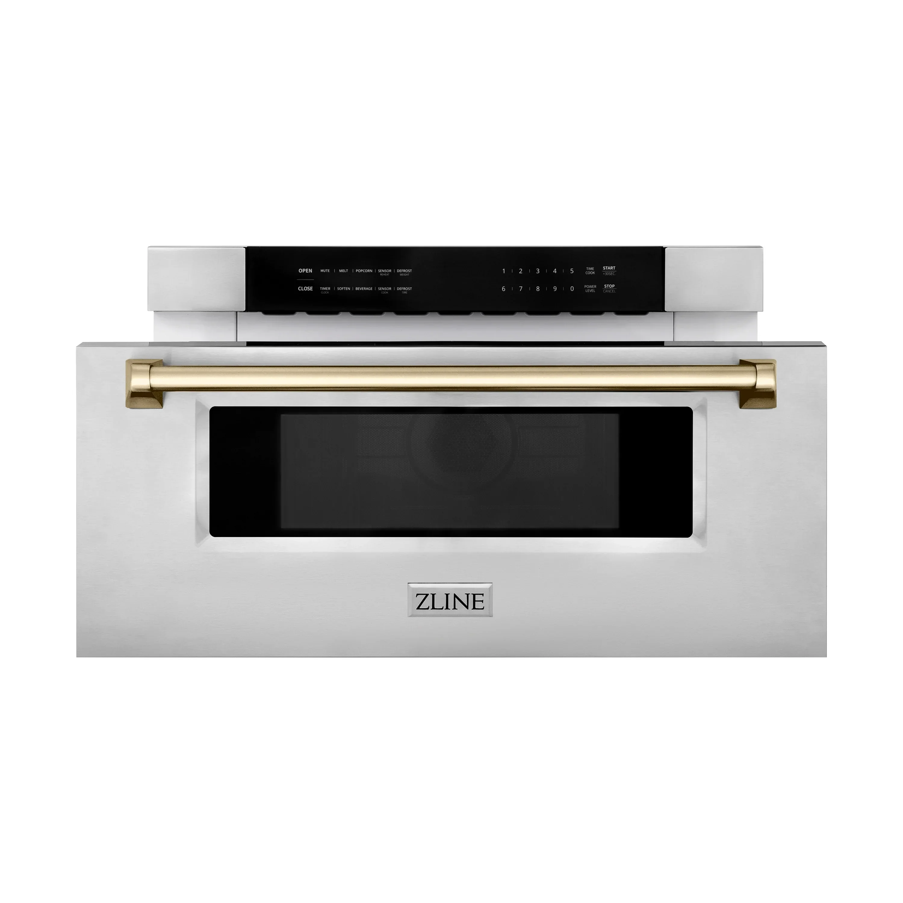ZLINE 5-Piece Appliance Package - 36-Inch Legacy Autograph Dual Fuel Range, Wall Mount Range Hood, 36-Inch French Door Refrigerator, Dishwasher, and 30-Inch Microwave Drawer in Stainless Steel with Gold Accents - Image 64