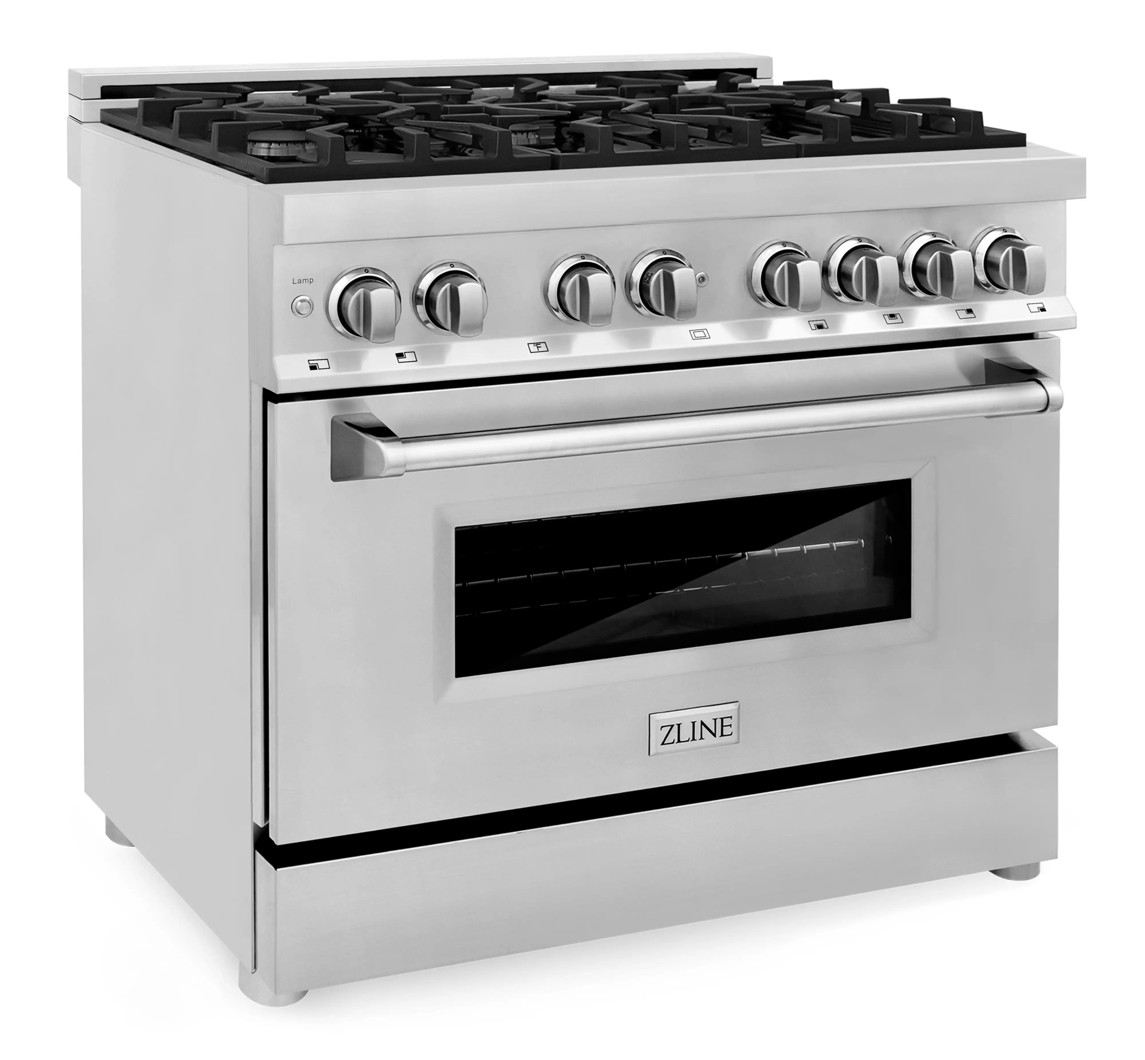 ZLINE 5-Piece Appliance Package - 36-Inch Legacy Dual Fuel Range, Wall Mount Range Hood, 36-Inch French Door Refrigerator with Water Dispenser, Dishwasher, and 30-Inch Microwave Drawer in Stainless Steel - Image 8