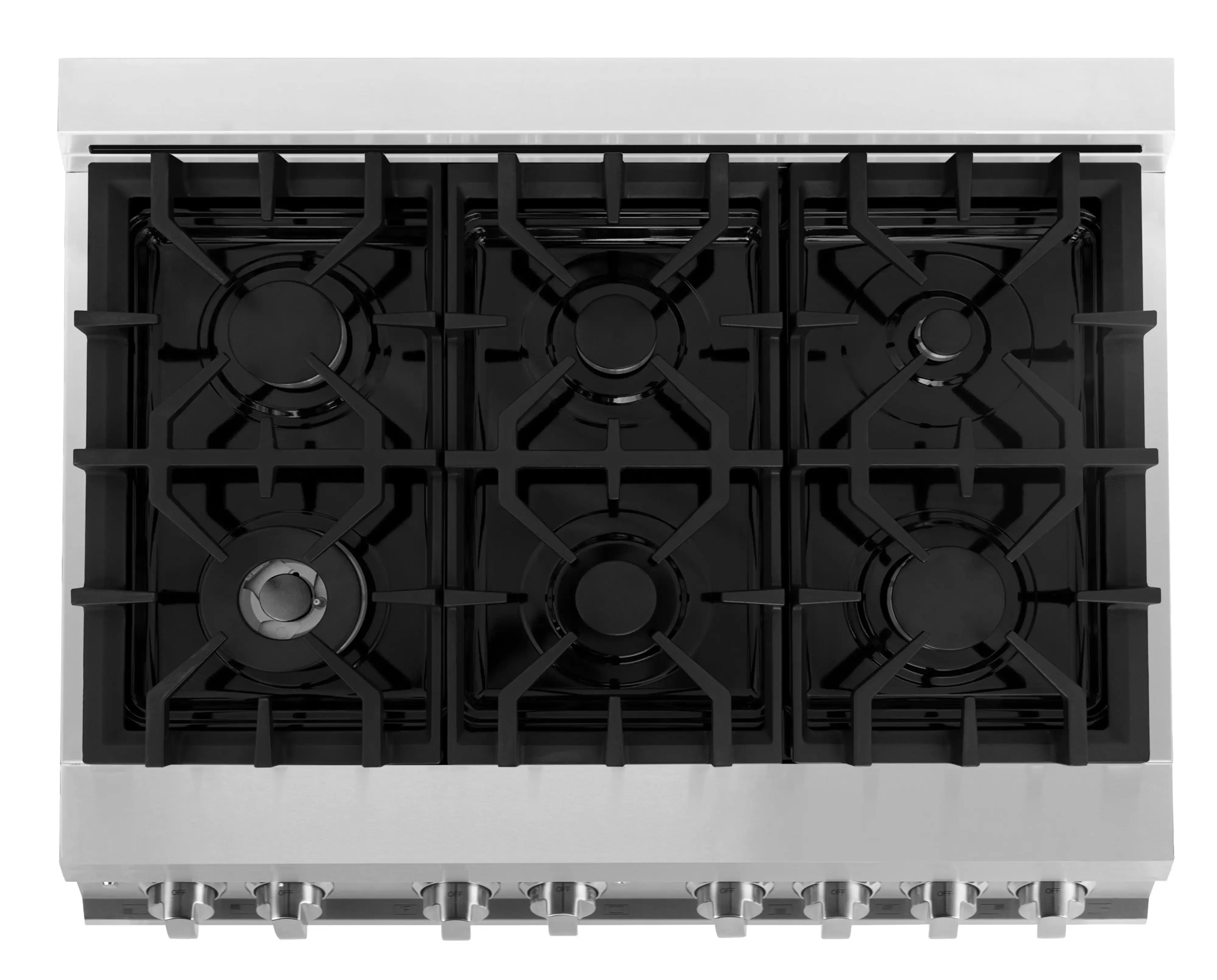 ZLINE 5-Piece Appliance Package - 36-Inch Legacy Dual Fuel Range, Wall Mount Range Hood, 36-Inch French Door Refrigerator with Water Dispenser, Dishwasher, and 30-Inch Microwave Drawer in Stainless Steel - Image 11