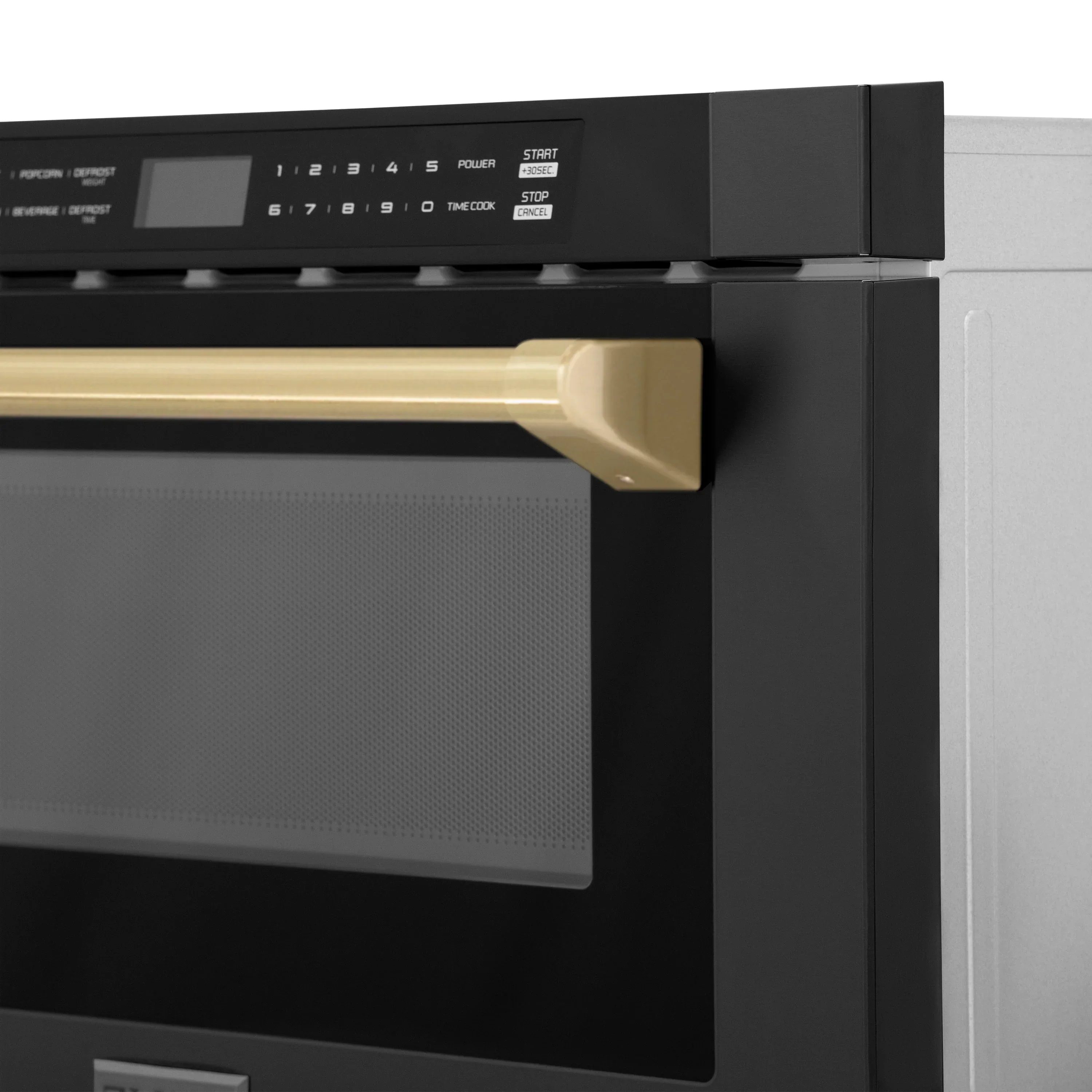 ZLINE 5-Piece Appliance Package - 36-Inch Legacy Dual Fuel Range, Wall Mount Range Hood, 36-Inch French Door Refrigerator with Water Dispenser, Dishwasher, and 30-Inch Microwave Drawer in Black Stainless Steel with Champagne Bronze Accents - Image 57