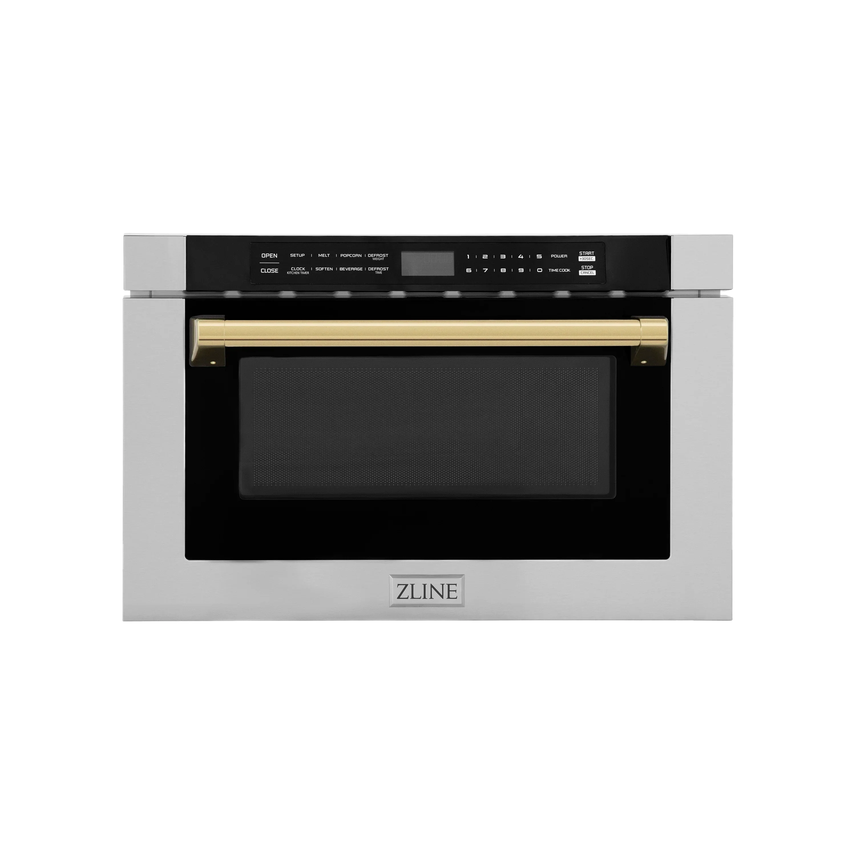 ZLINE 5-Piece Appliance Package - 48-Inch Legacy Autograph Dual Fuel Range, Wall Mount Range Hood, 36-Inch French Door Refrigerator, Dishwasher, and 30-Inch Microwave Drawer in Stainless Steel with Gold Accents - Image 65