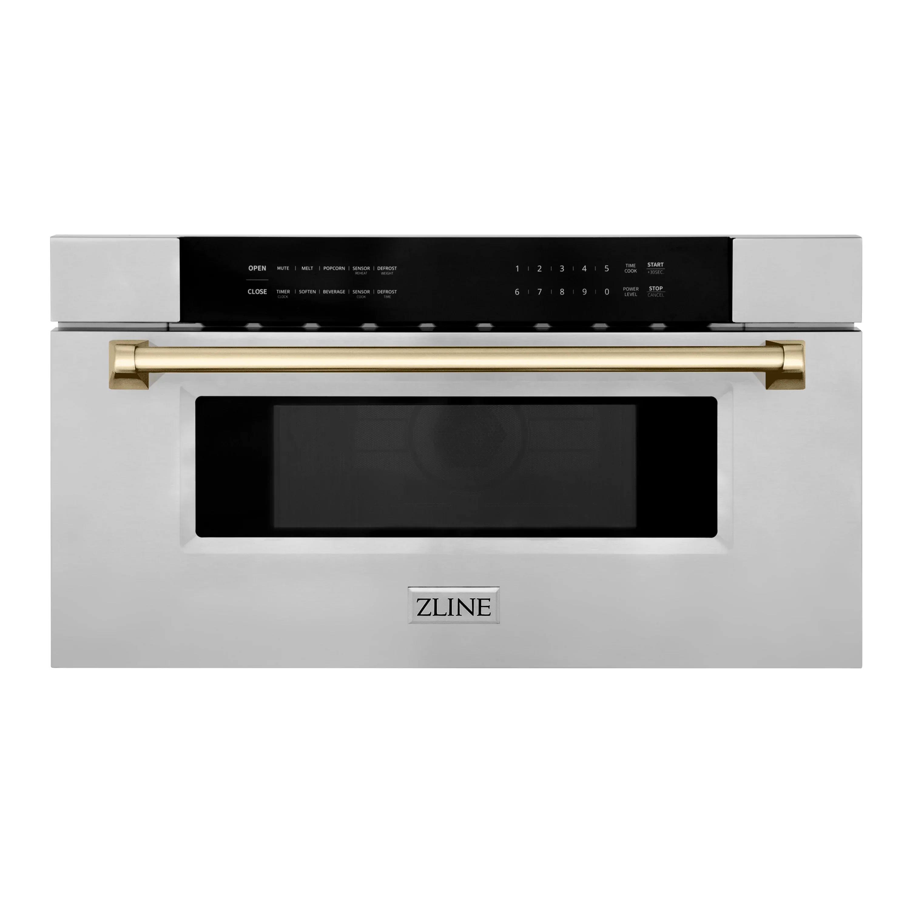 ZLINE 5-Piece Appliance Package - 48-Inch Legacy Autograph Dual Fuel Range, Wall Mount Range Hood, 36-Inch French Door Refrigerator, Dishwasher, and 30-Inch Microwave Drawer in Stainless Steel with Gold Accents - Image 65