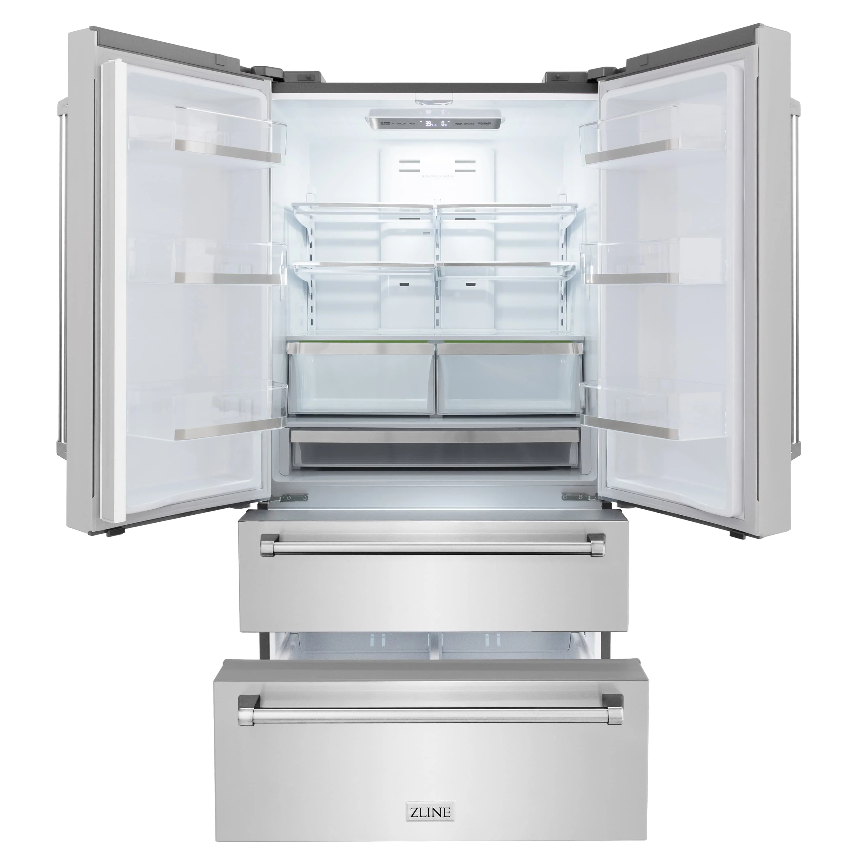 ZLINE 5-Piece Appliance Package - 48-Inch Paramount Dual Fuel Range, Wall Mount Range Hood, 36-Inch French Door Refrigerator, Dishwasher, and 30-Inch Microwave Drawer in Stainless Steel - Image 30