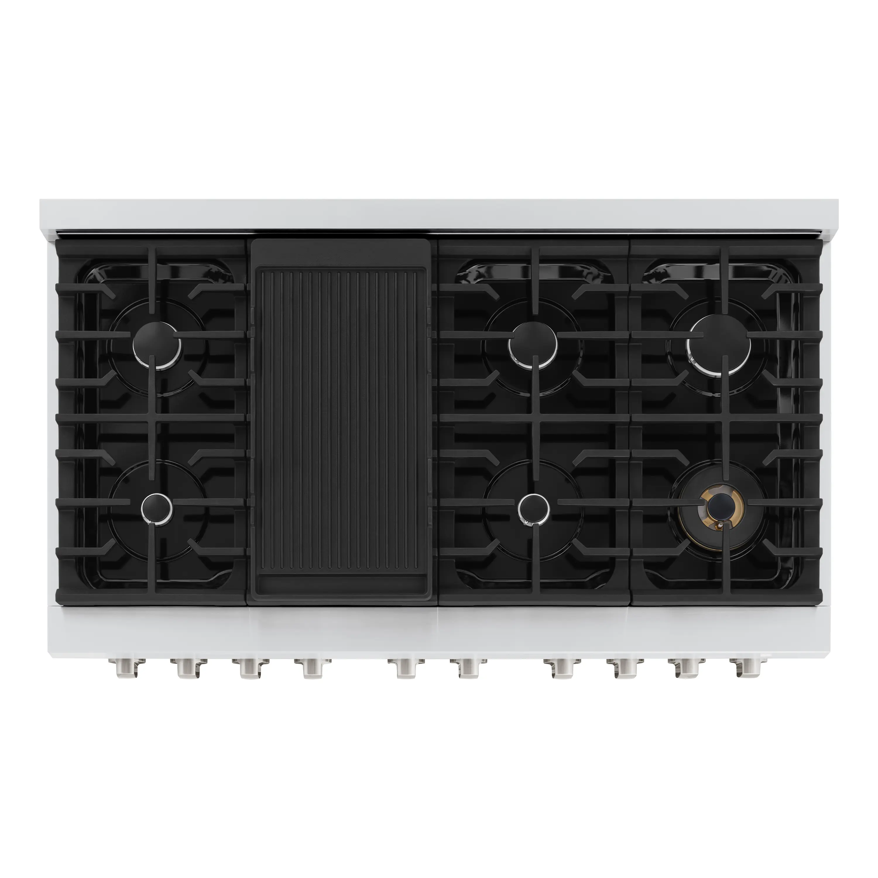 ZLINE 5-Piece Appliance Package - 48-Inch Paramount Dual Fuel Range, Wall Mount Range Hood, 36-Inch French Door Refrigerator, Dishwasher, and 30-Inch Microwave Drawer in Stainless Steel - Image 6
