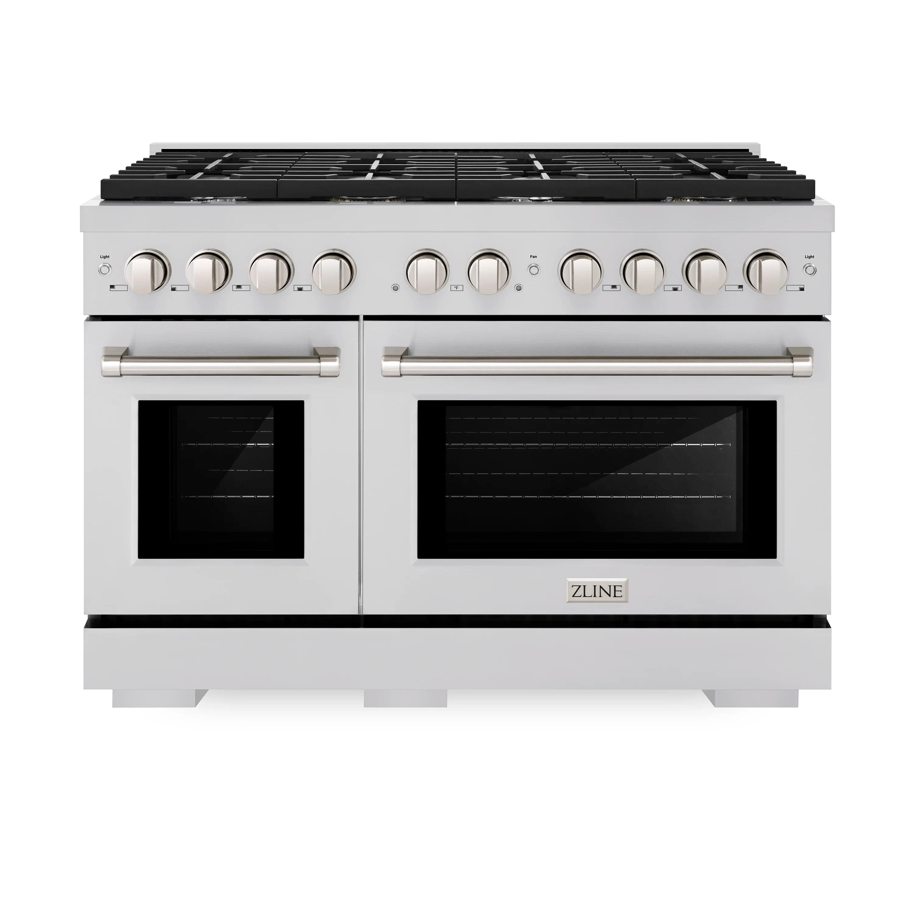 ZLINE 5-Piece Appliance Package - 48-Inch Paramount Dual Fuel Range, Wall Mount Range Hood, 36-Inch French Door Refrigerator with Water Dispenser, Dishwasher, and 30-Inch Microwave Drawer in Stainless Steel - Image 2