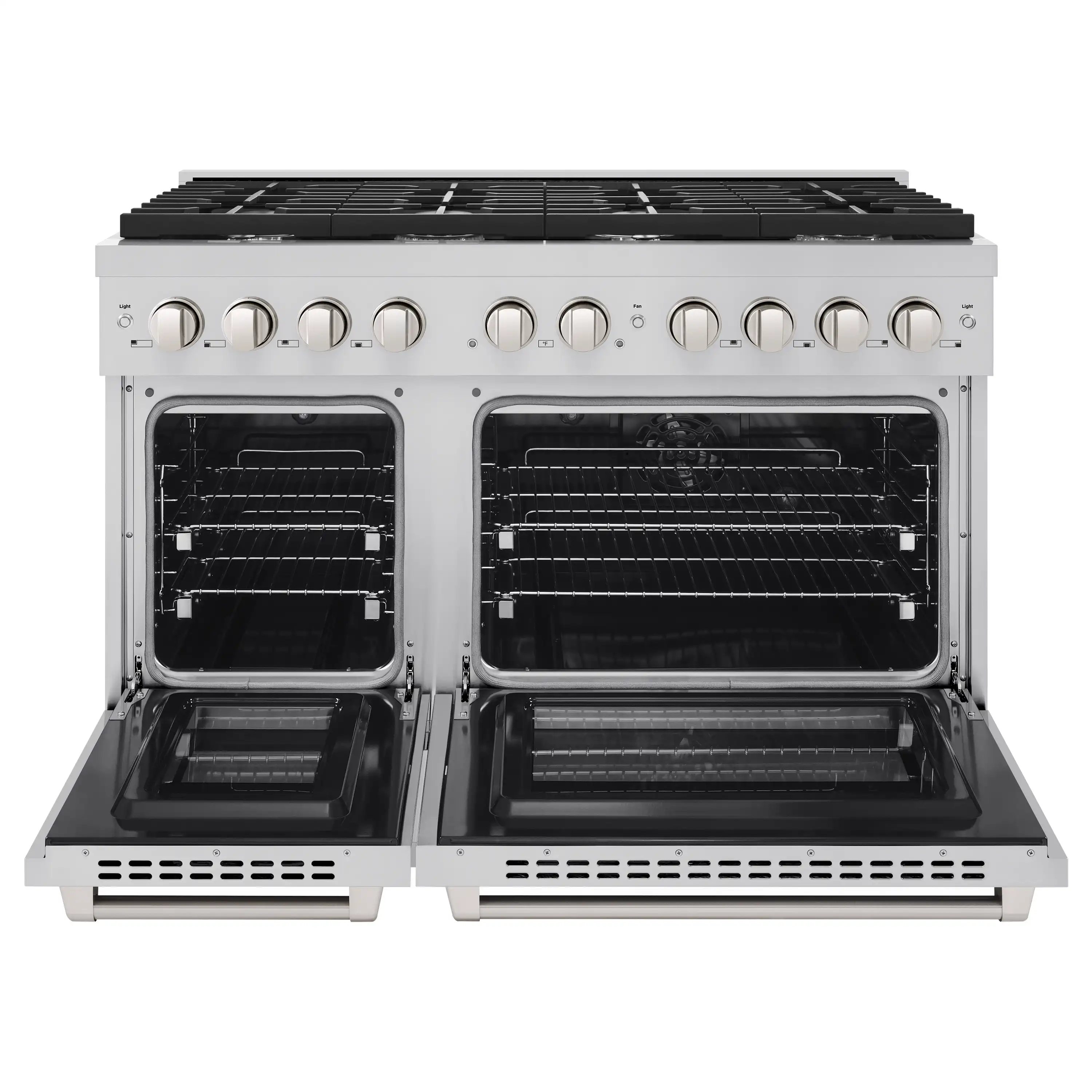 ZLINE 5-Piece Appliance Package - 48-Inch Paramount Dual Fuel Range, Wall Mount Range Hood, 36-Inch French Door Refrigerator with Water Dispenser, Dishwasher, and 30-Inch Microwave Drawer in Stainless Steel - Image 5