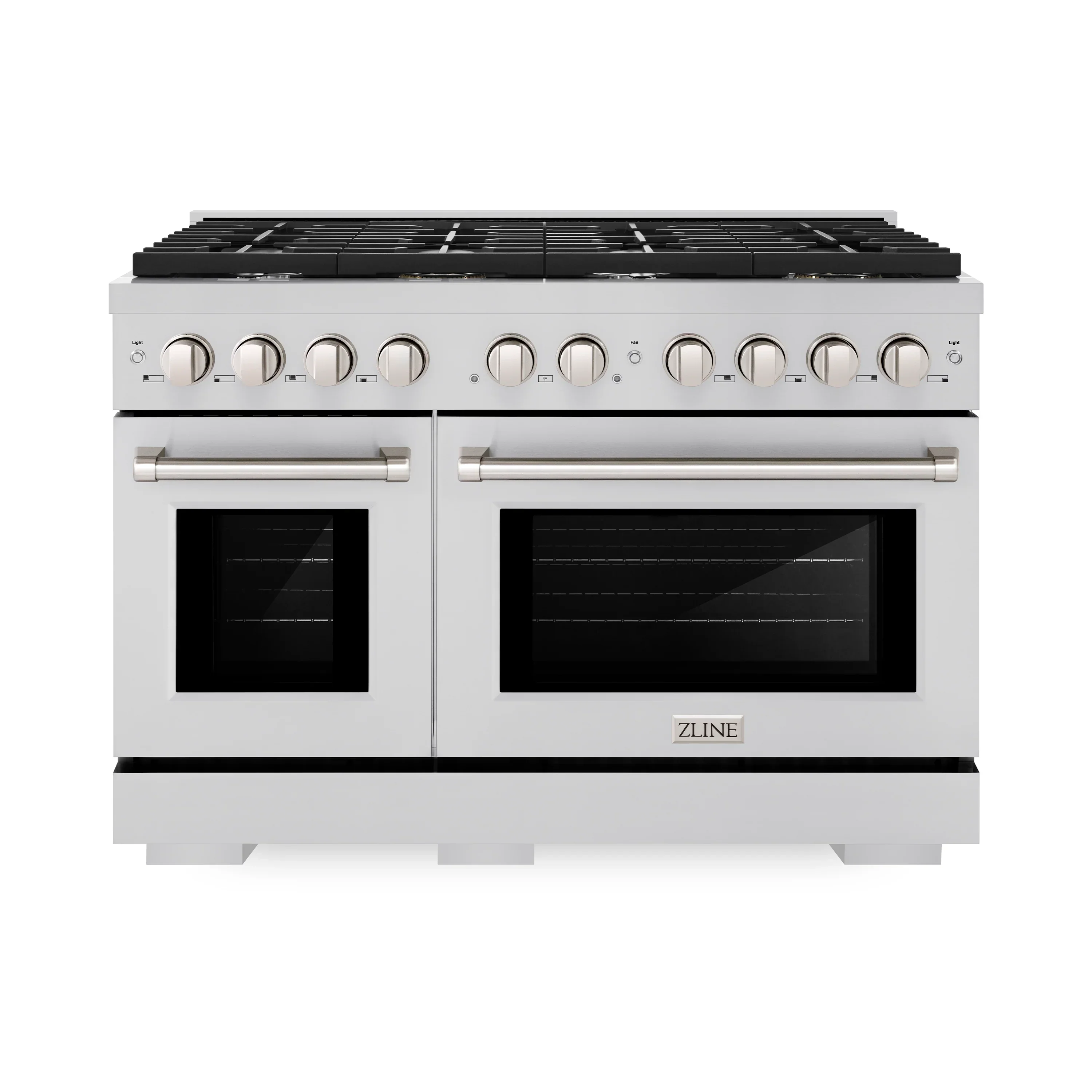 ZLINE 5-Piece Appliance Package - 48-Inch Paramount Gas Range, Wall Mount Range Hood, 36-Inch French Door Refrigerator, Dishwasher, and 30-Inch Microwave Drawer in Stainless Steel - Image 2