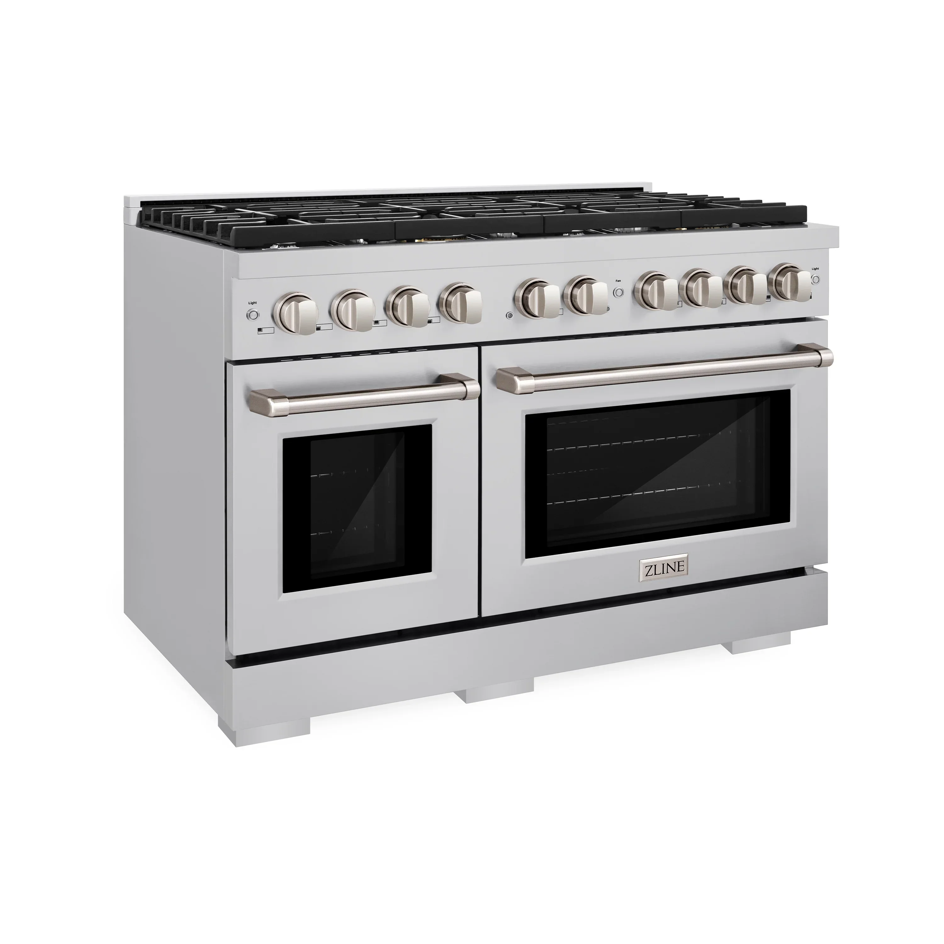ZLINE 5-Piece Appliance Package - 48-Inch Paramount Gas Range, Wall Mount Range Hood, 36-Inch French Door Refrigerator, Dishwasher, and 30-Inch Microwave Drawer in Stainless Steel - Image 4