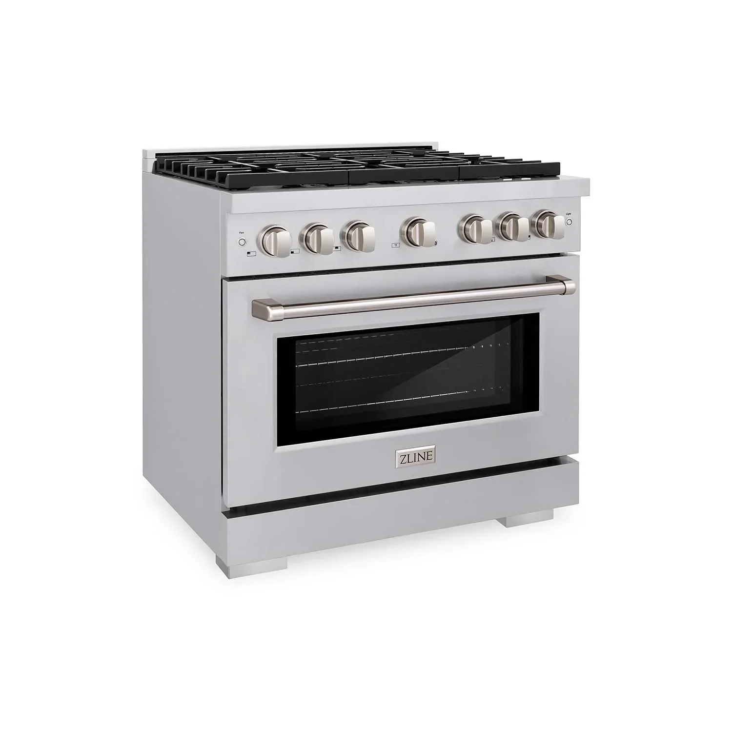 ZLINE 5-Piece Appliance Package - 36-Inch Paramount Gas Range, Wall Mount Range Hood, 36-Inch French Door Refrigerator with Water Dispenser, Dishwasher, and 30-Inch Microwave Drawer in Stainless Steel - Image 5