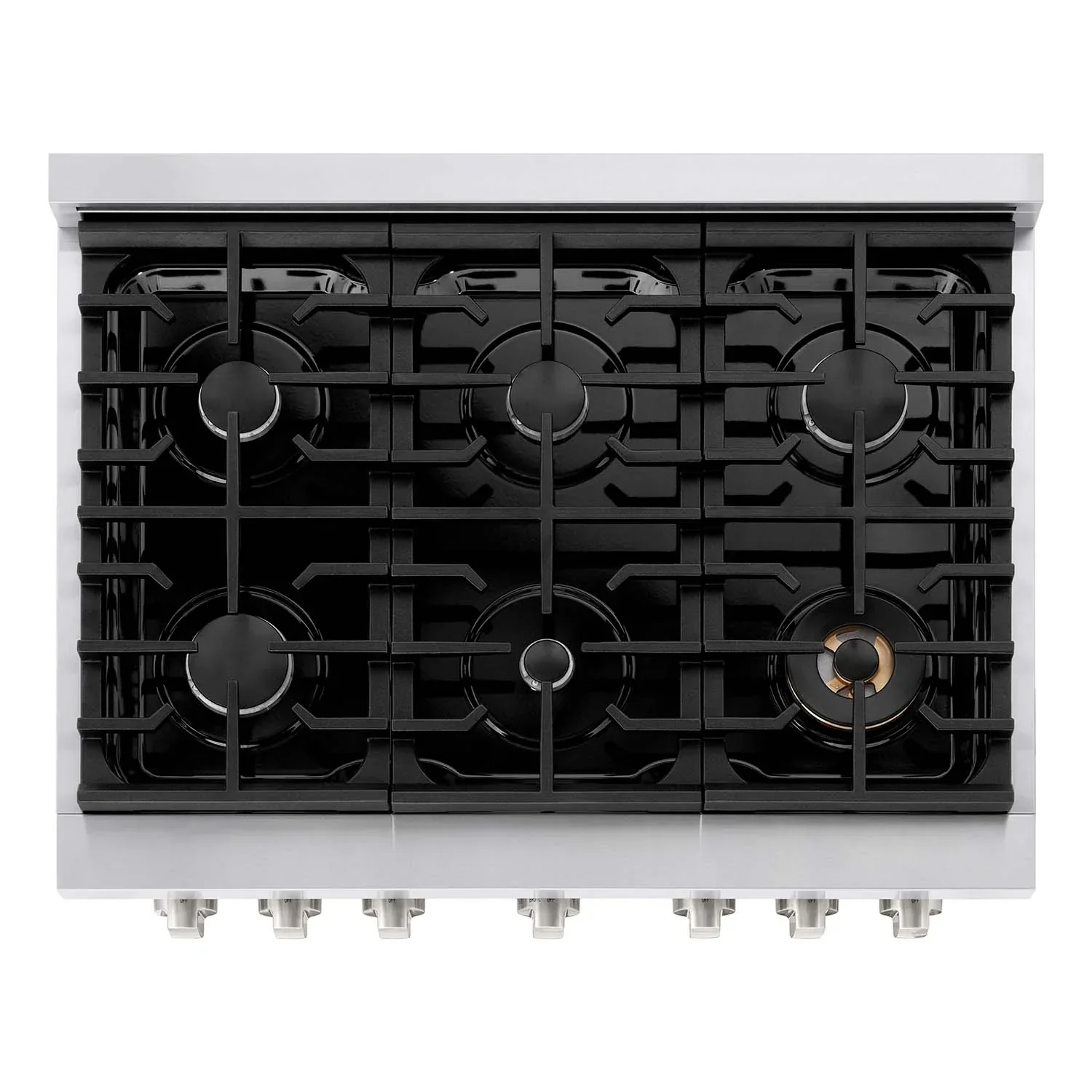 ZLINE 5-Piece Appliance Package - 36-Inch Paramount Gas Range, Wall Mount Range Hood, 36-Inch French Door Refrigerator with Water Dispenser, Dishwasher, and 30-Inch Microwave Drawer in Stainless Steel - Image 8