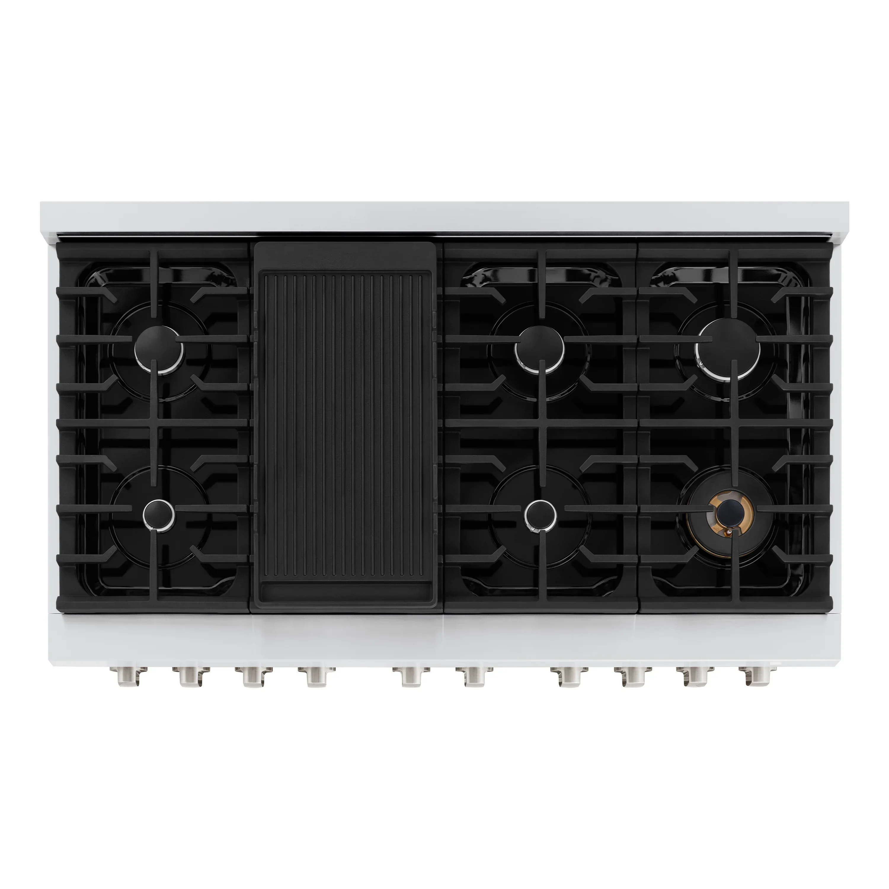 ZLINE 5-Piece Appliance Package - 48-Inch Paramount Gas Range, Wall Mount Range Hood, 36-Inch French Door Refrigerator with Water Dispenser, Dishwasher, and 30-Inch Microwave Drawer in Stainless Steel - Image 6