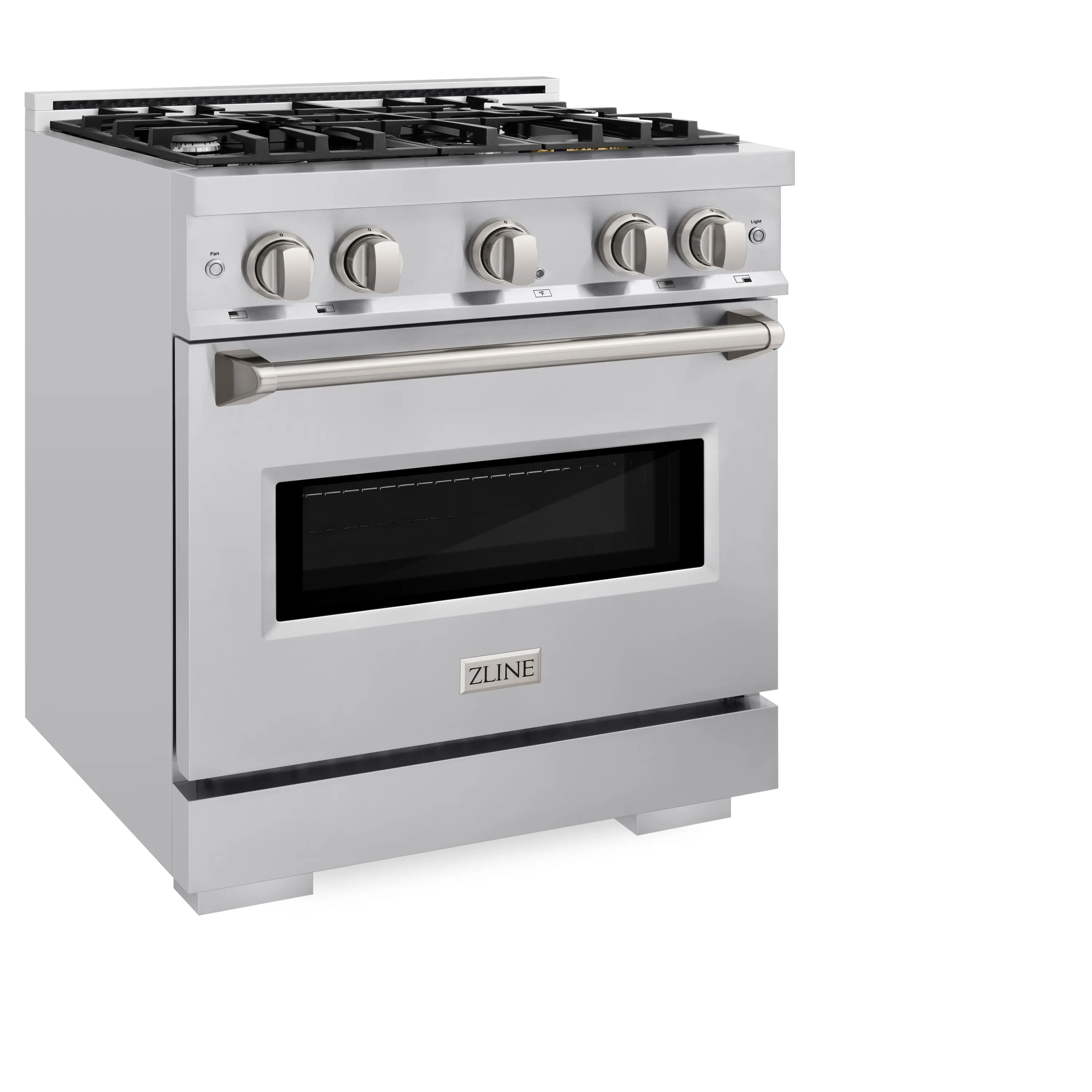 ZLINE 5-Piece Appliance Package - 30-Inch Gas Range, Hood, Refrigerator, Dishwasher, and Microwave Drawer in Stainless Steel - Image 3
