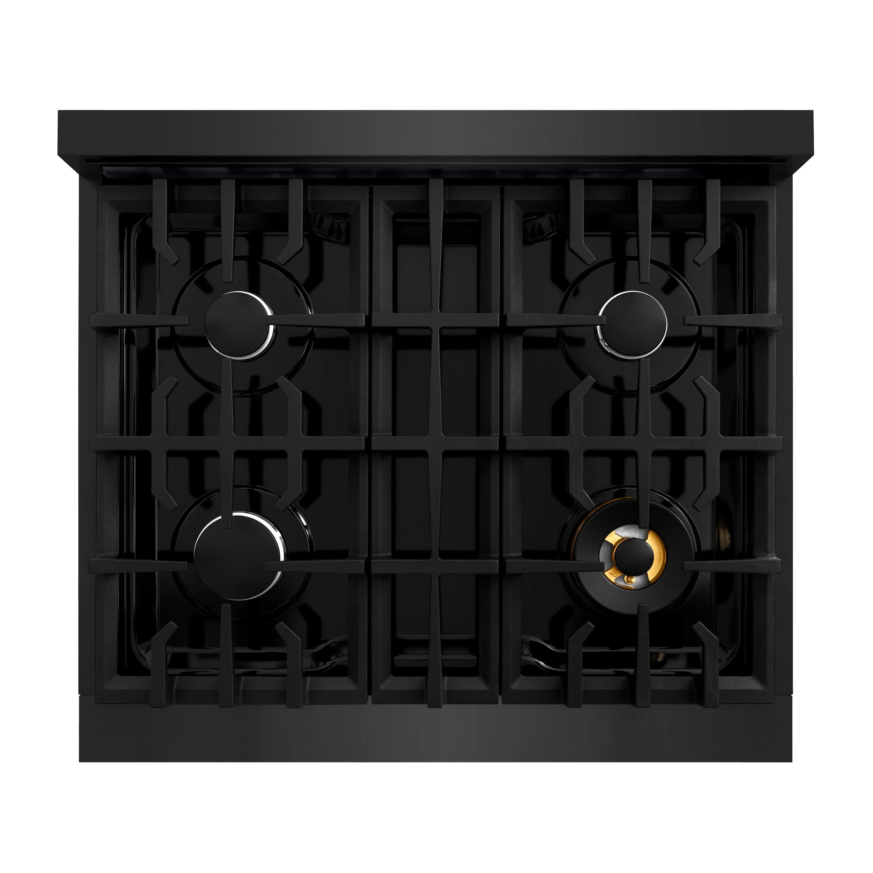 ZLINE 5-Piece Appliance Package - 30-Inch Gas Range, Hood, Refrigerator with Water Dispenser, Dishwasher, and Microwave Drawer in Black Stainless Steel - Image 9