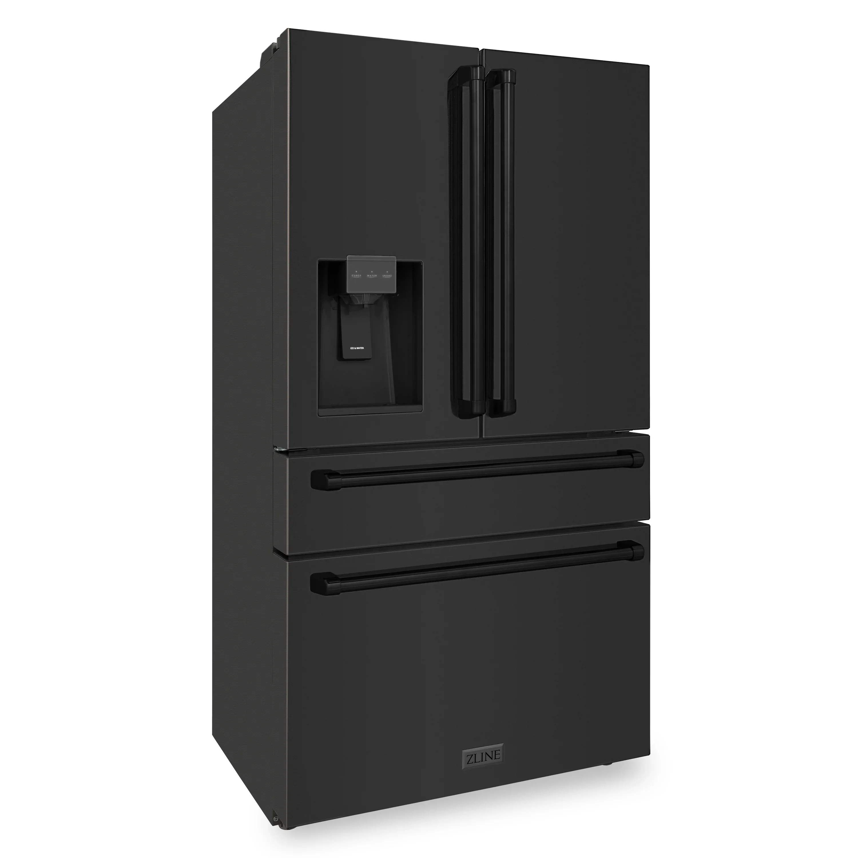 ZLINE 5-Piece Appliance Package - 36-Inch Dual Fuel Range, Refrigerator with Water Dispenser, Convertible Wall Mount Hood, Microwave Oven, and 3-Rack Dishwasher in Black Stainless Steel - Image 20
