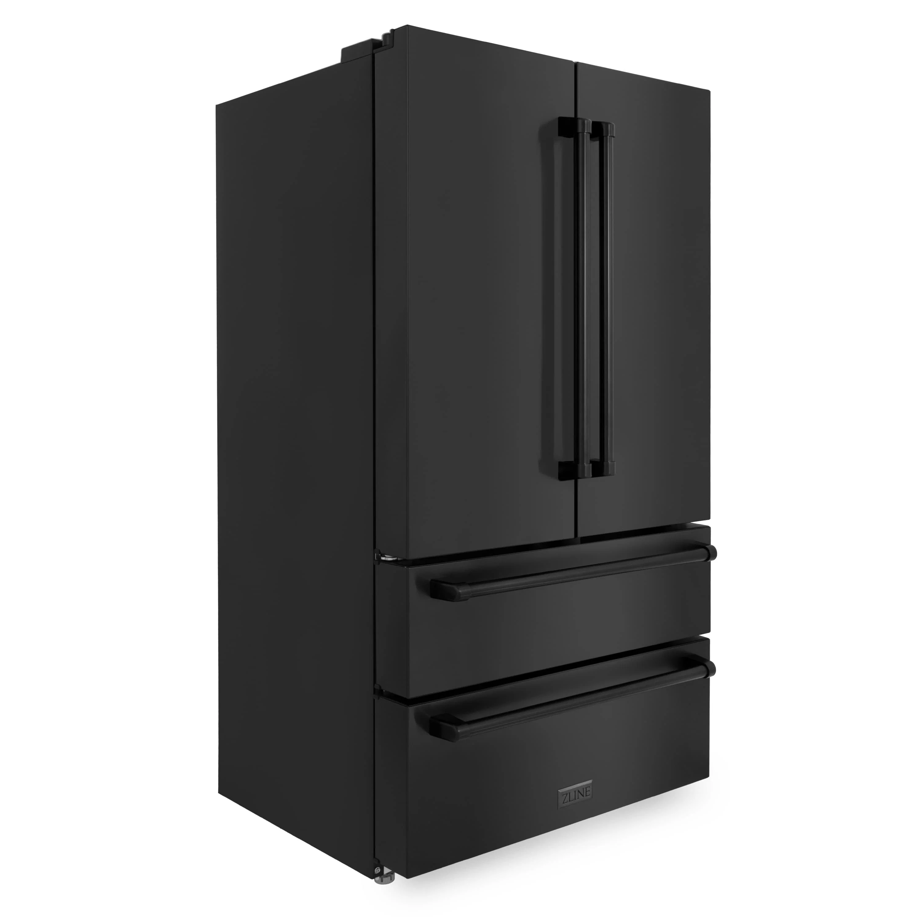 ZLINE 5-Piece Appliance Package - 36-Inch Dual Fuel Range, Hood, Refrigerator, Dishwasher, and Microwave Drawer in Black Stainless Steel - Image 24
