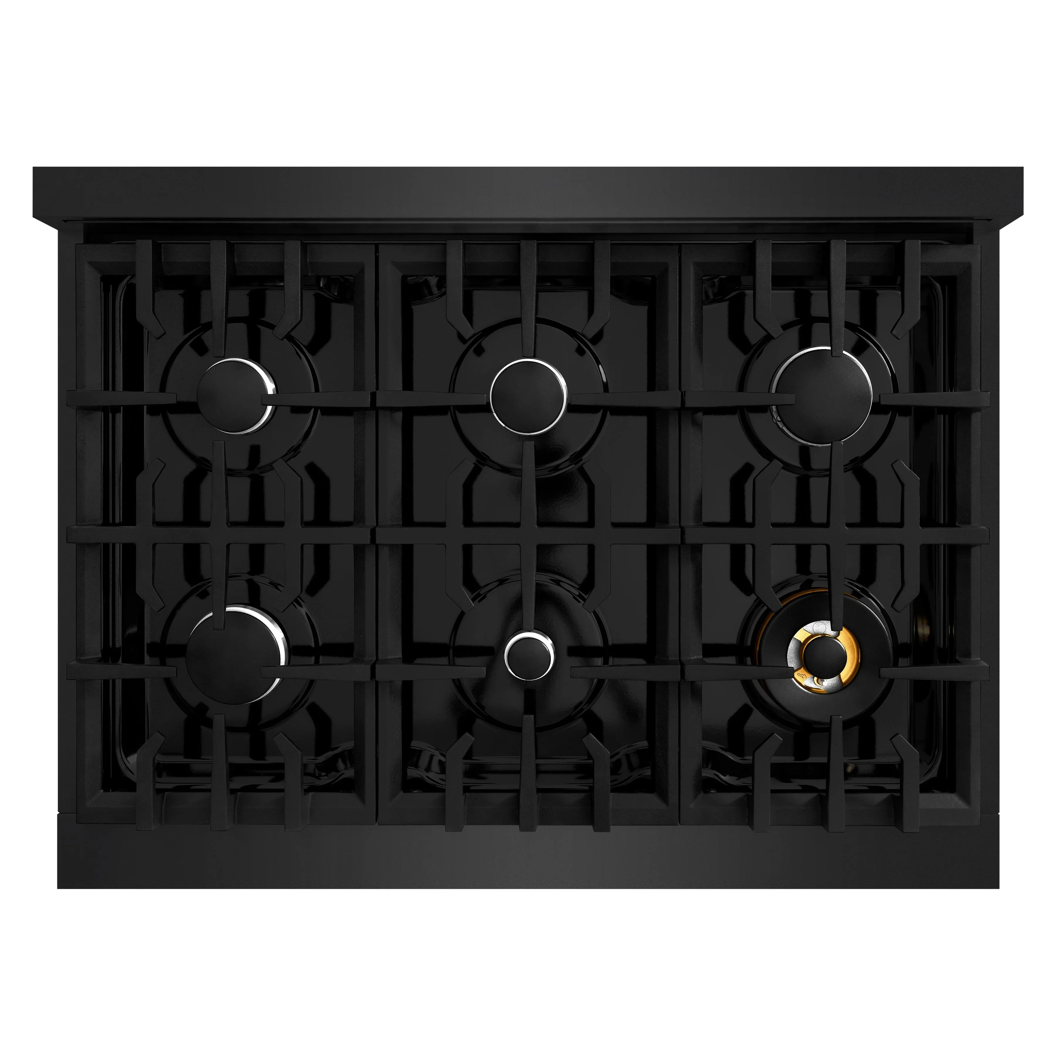 ZLINE 5-Piece Appliance Package - 36-Inch Dual Fuel Range, Hood, Refrigerator with Water Dispenser, Dishwasher, and Microwave Drawer in Black Stainless Steel - Image 9