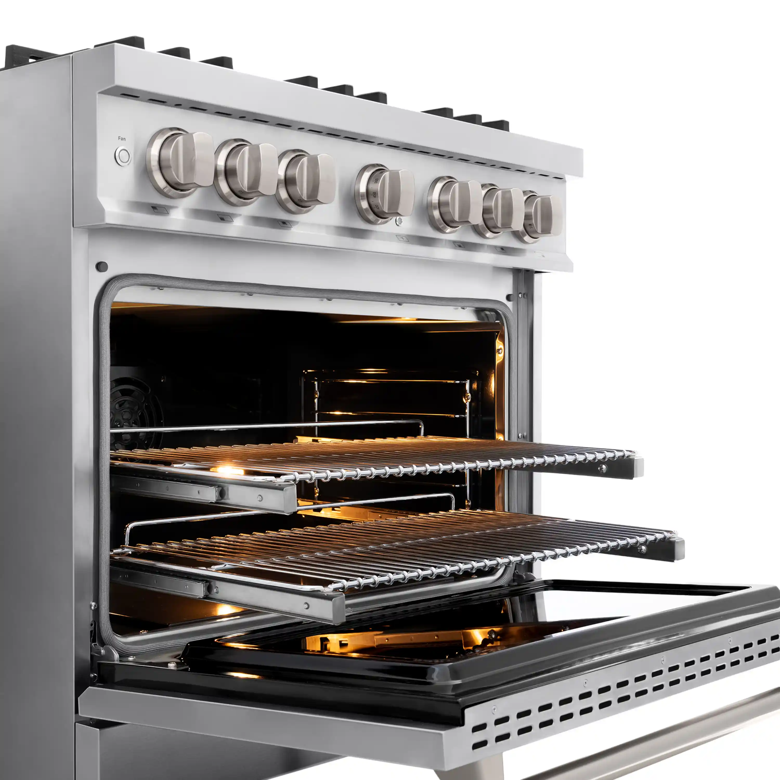 ZLINE 5-Piece Appliance Package - 36-Inch Dual Fuel Range, Hood, Refrigerator with Water Dispenser, Dishwasher, and Microwave Drawer in Stainless Steel - Image 6